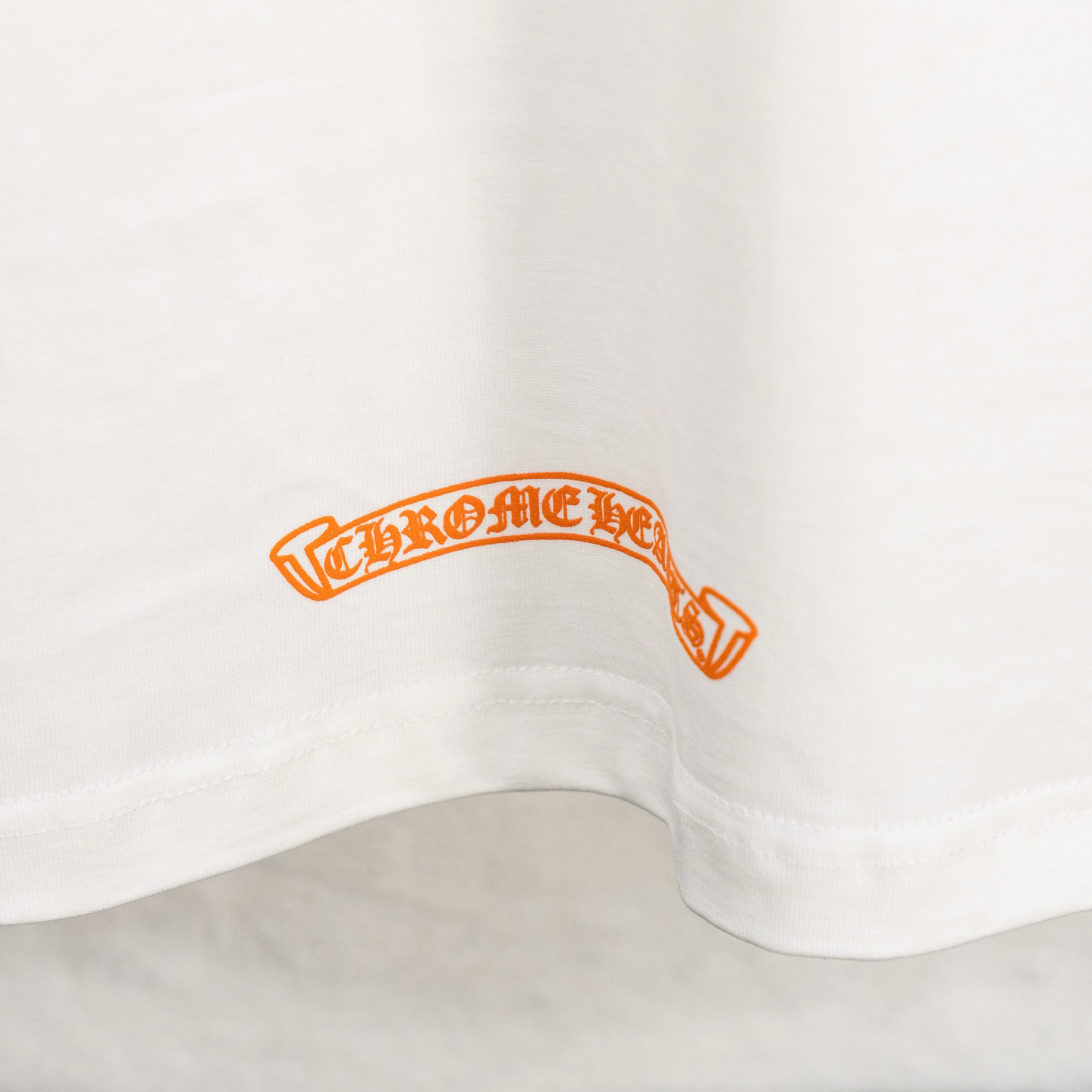 Chrome Hearts Triple Cross T-Shirt 'White/Orange' - FashionPlug