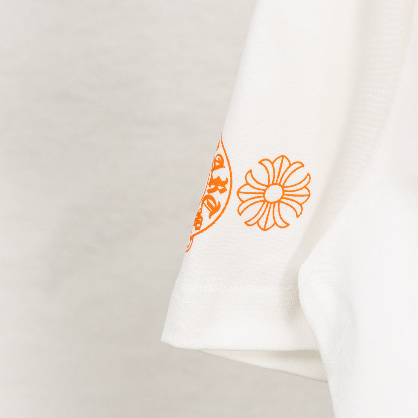 Chrome Hearts Triple Cross T-Shirt 'White/Orange' - FashionPlug