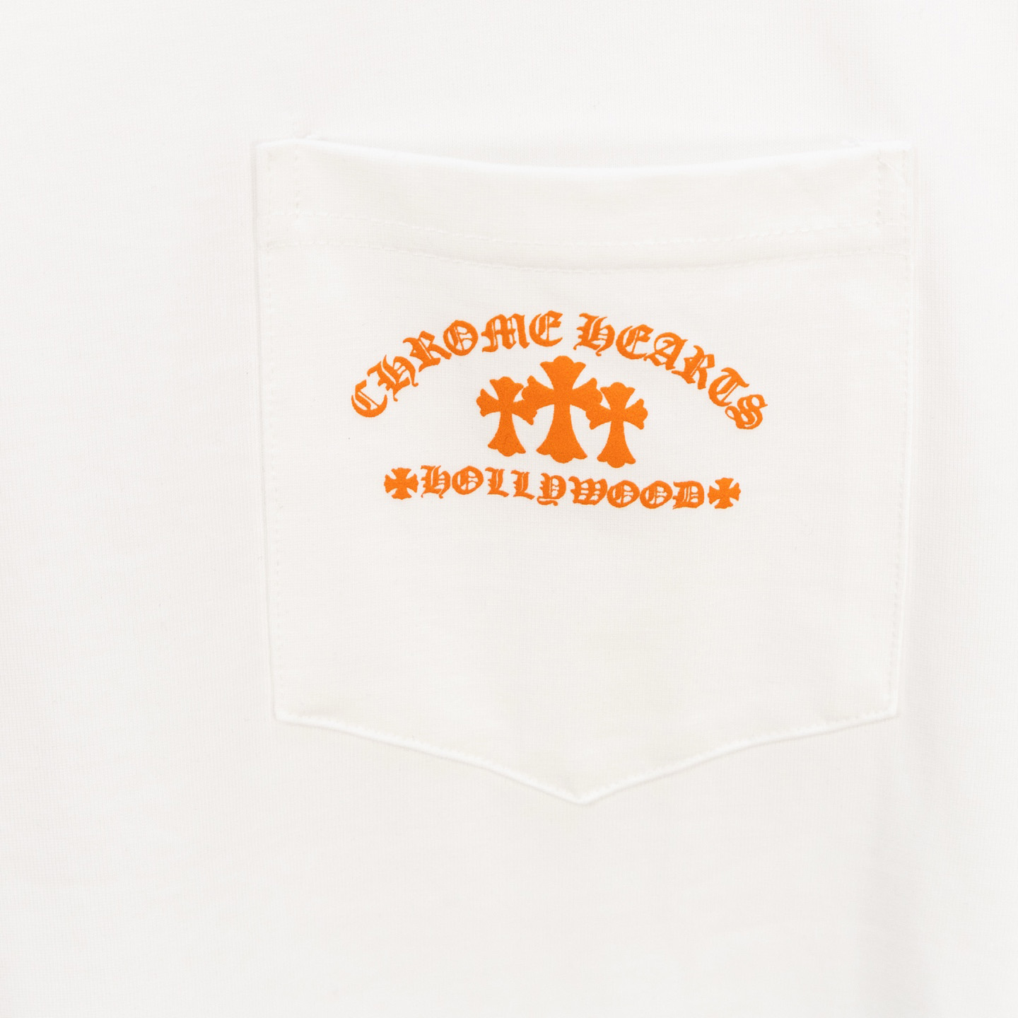 Chrome Hearts Triple Cross T-Shirt 'White/Orange' - FashionPlug