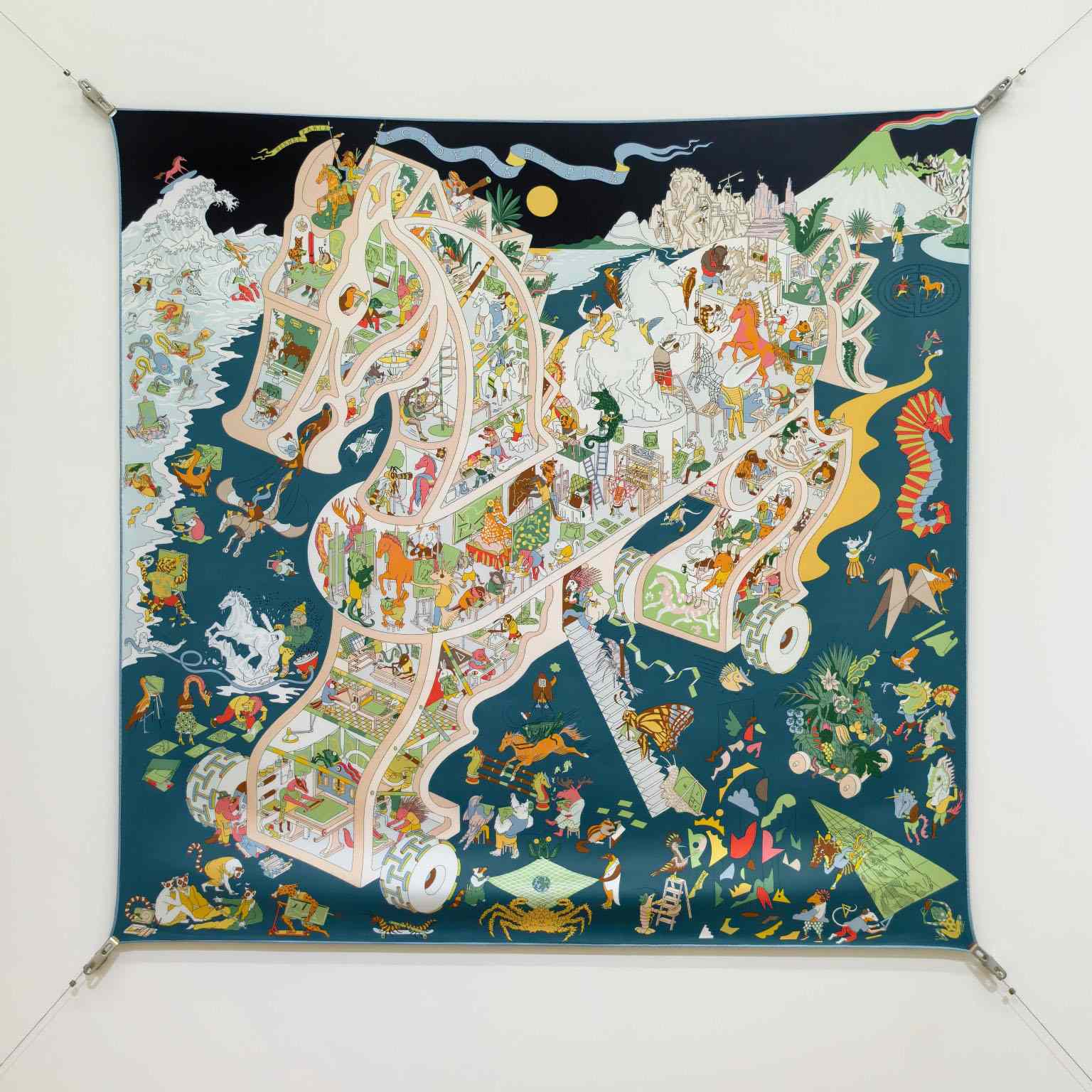 Hermes Academia Hippica Scarf 90 - FashionPlug
