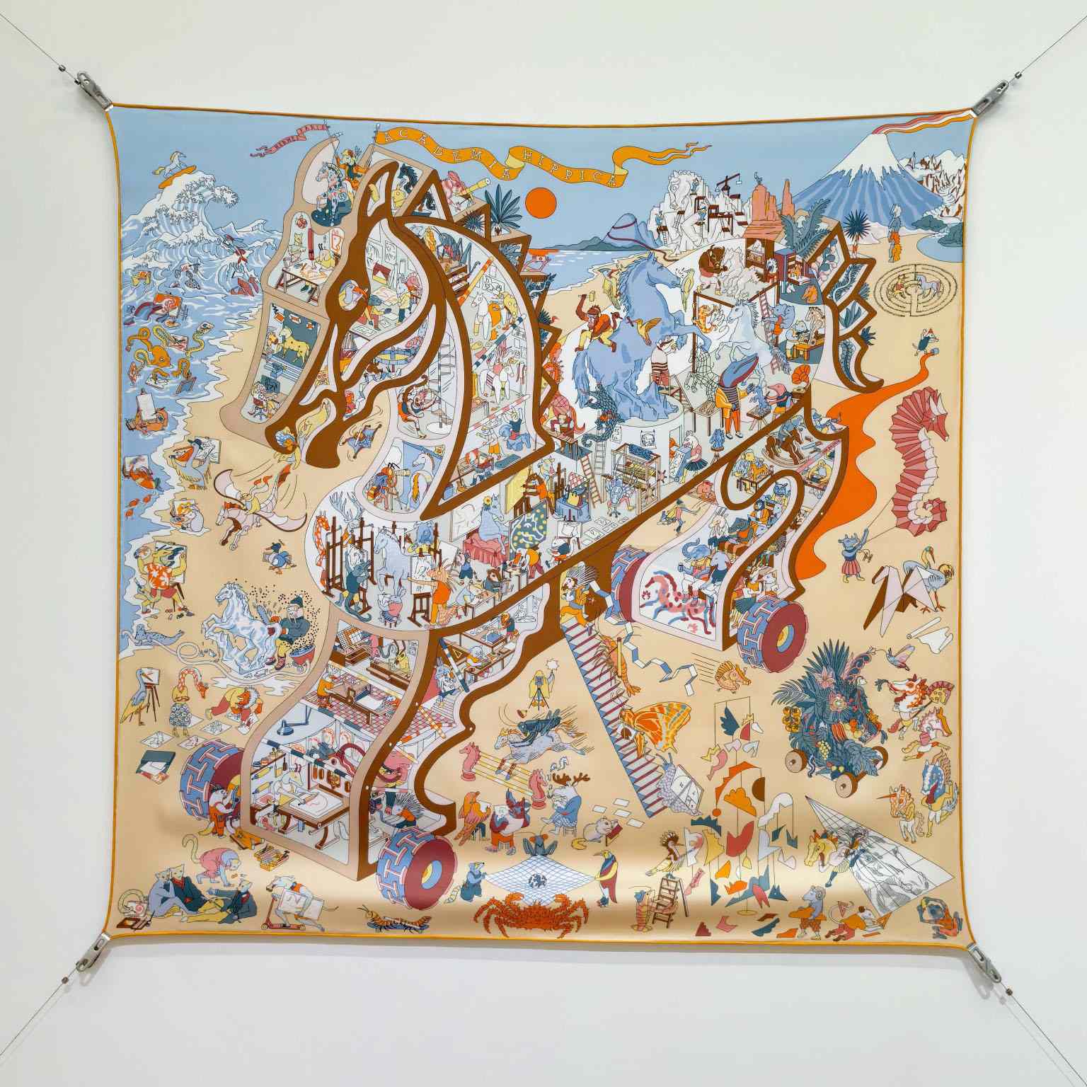 Hermes Academia Hippica Scarf 90 - FashionPlug