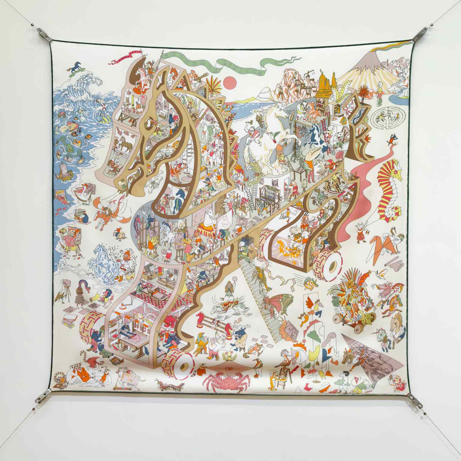 Hermes Academia Hippica Scarf 90 - FashionPlug