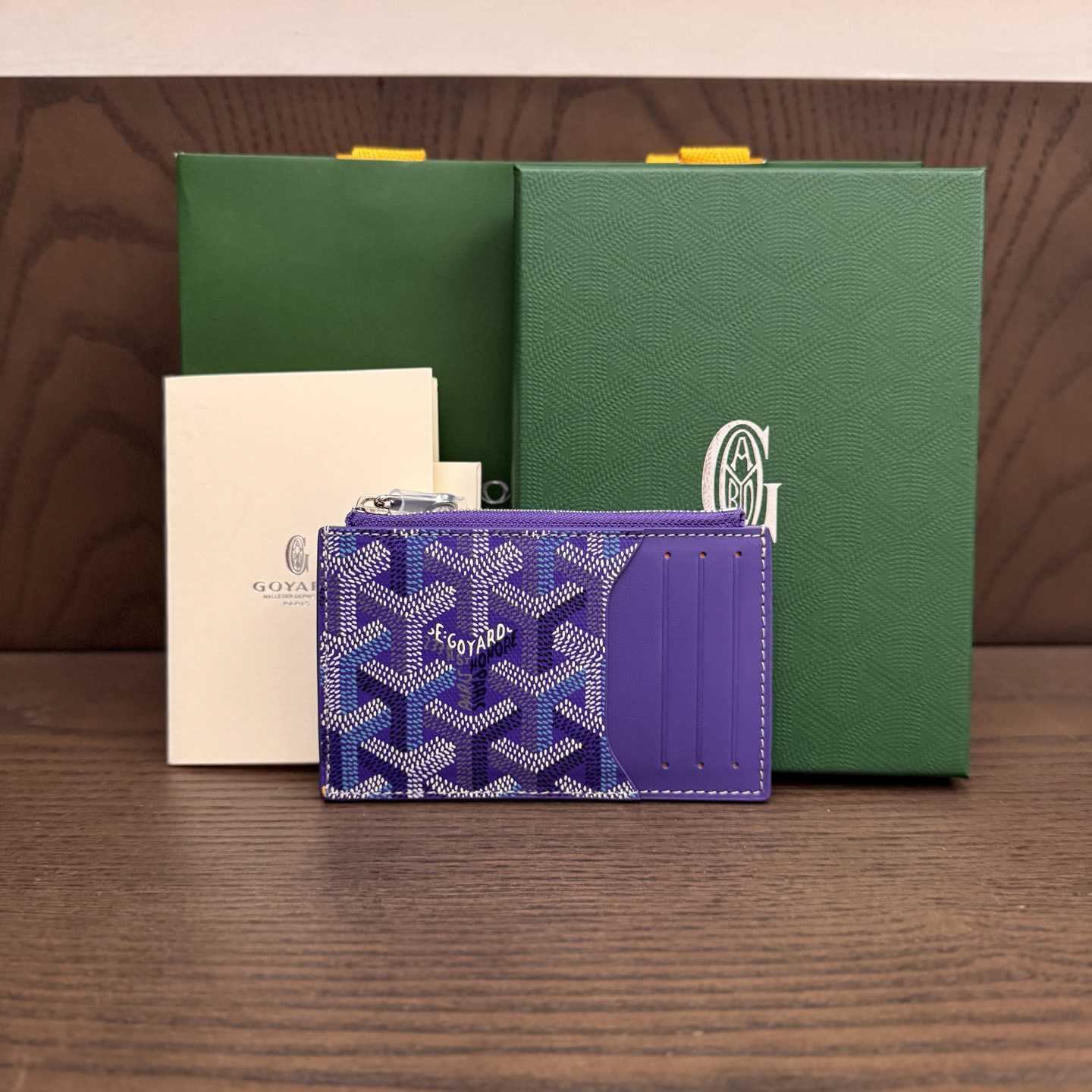 Goyard Bourbon Zipped Card Holder - FashionPlug