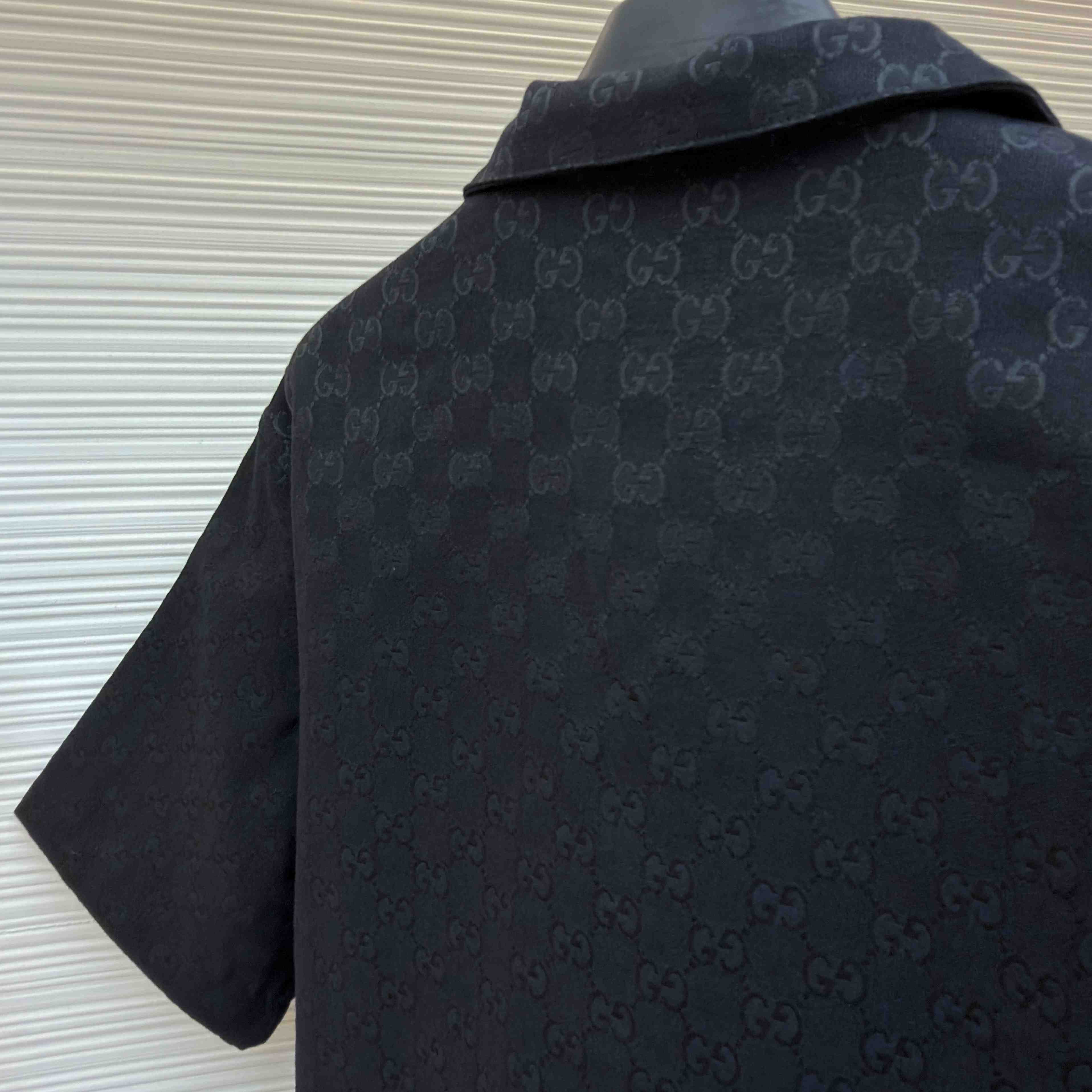 Gucci GG Canvas Linen Blend Bowling Shirt - FashionPlug