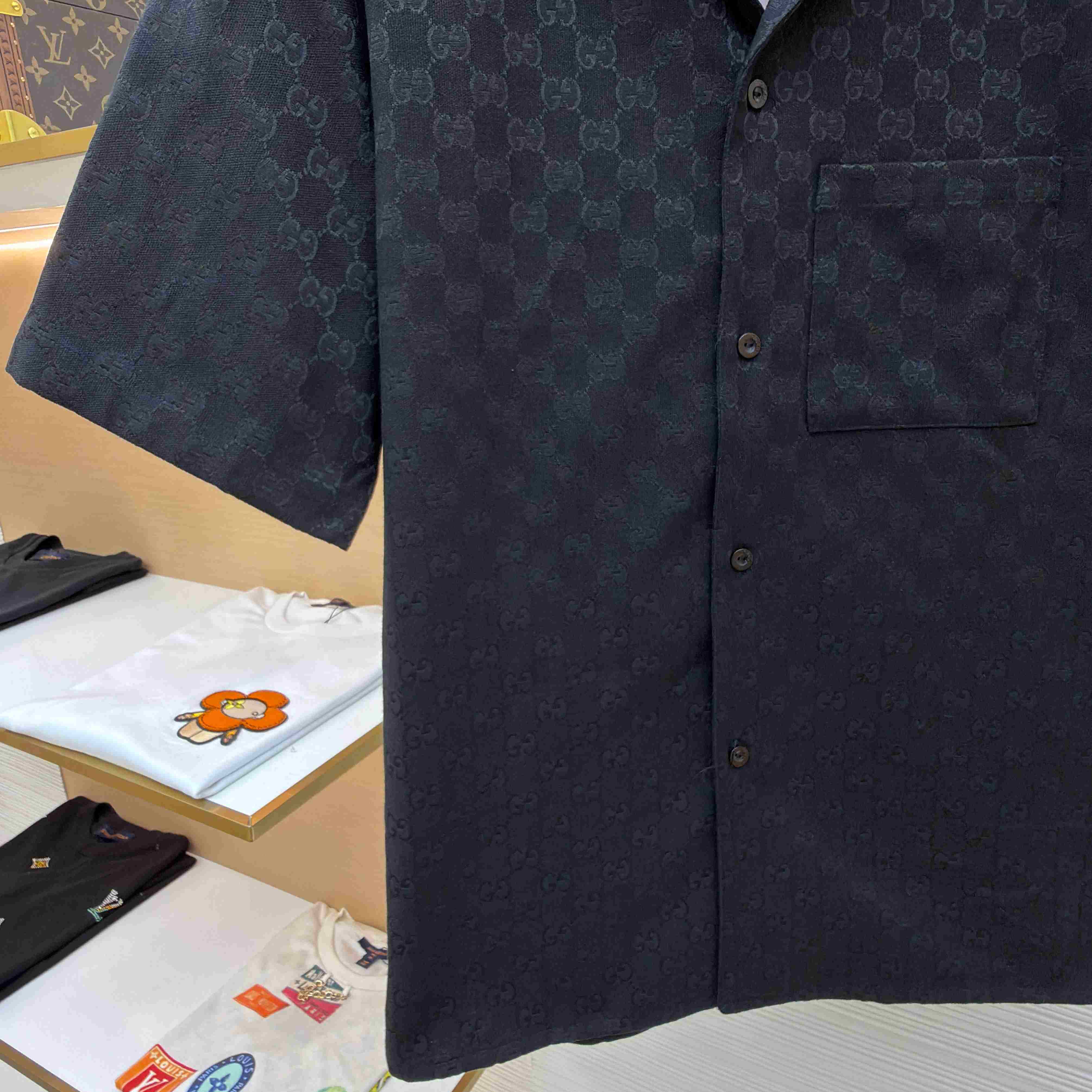 Gucci GG Canvas Linen Blend Bowling Shirt - FashionPlug