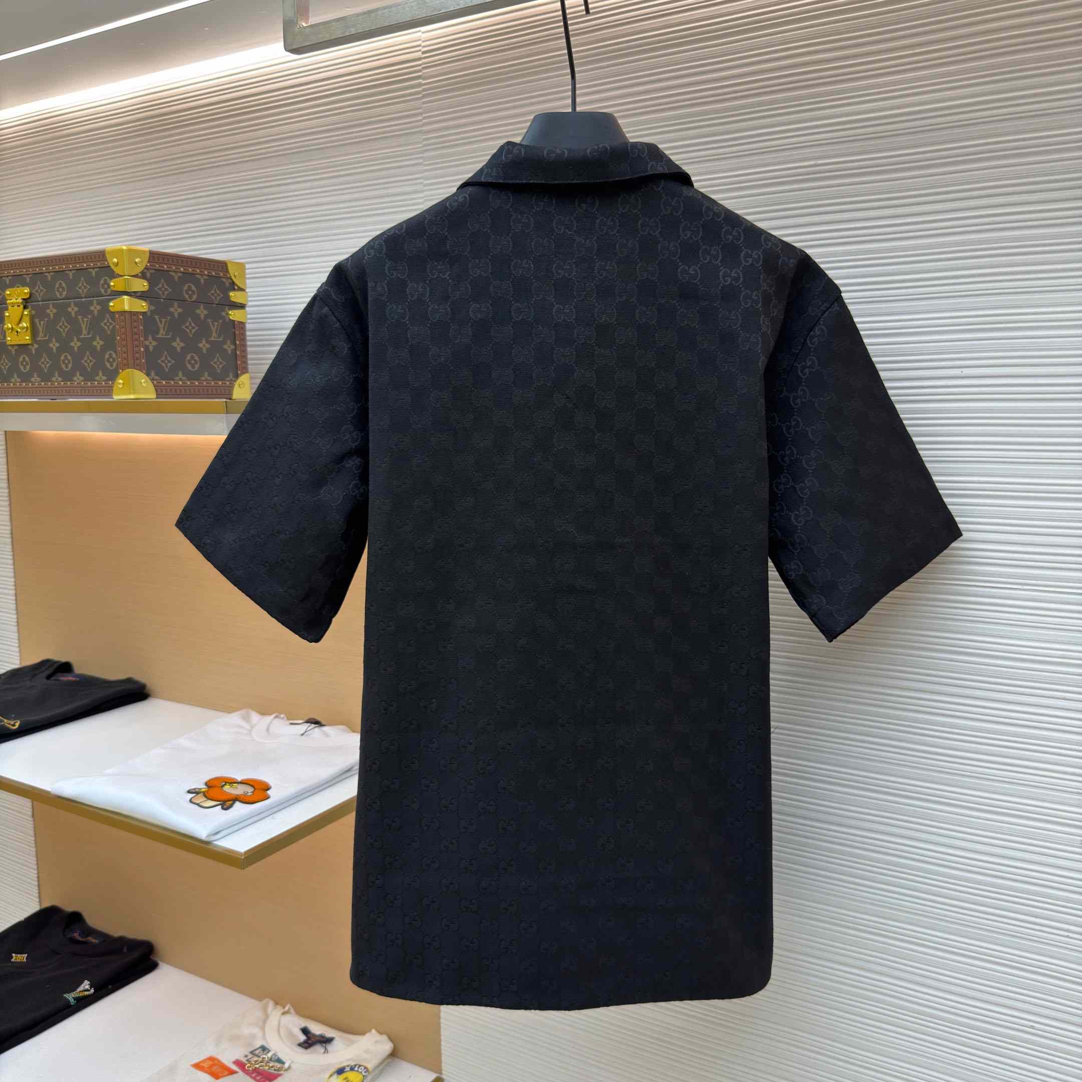 Gucci GG Canvas Linen Blend Bowling Shirt - FashionPlug