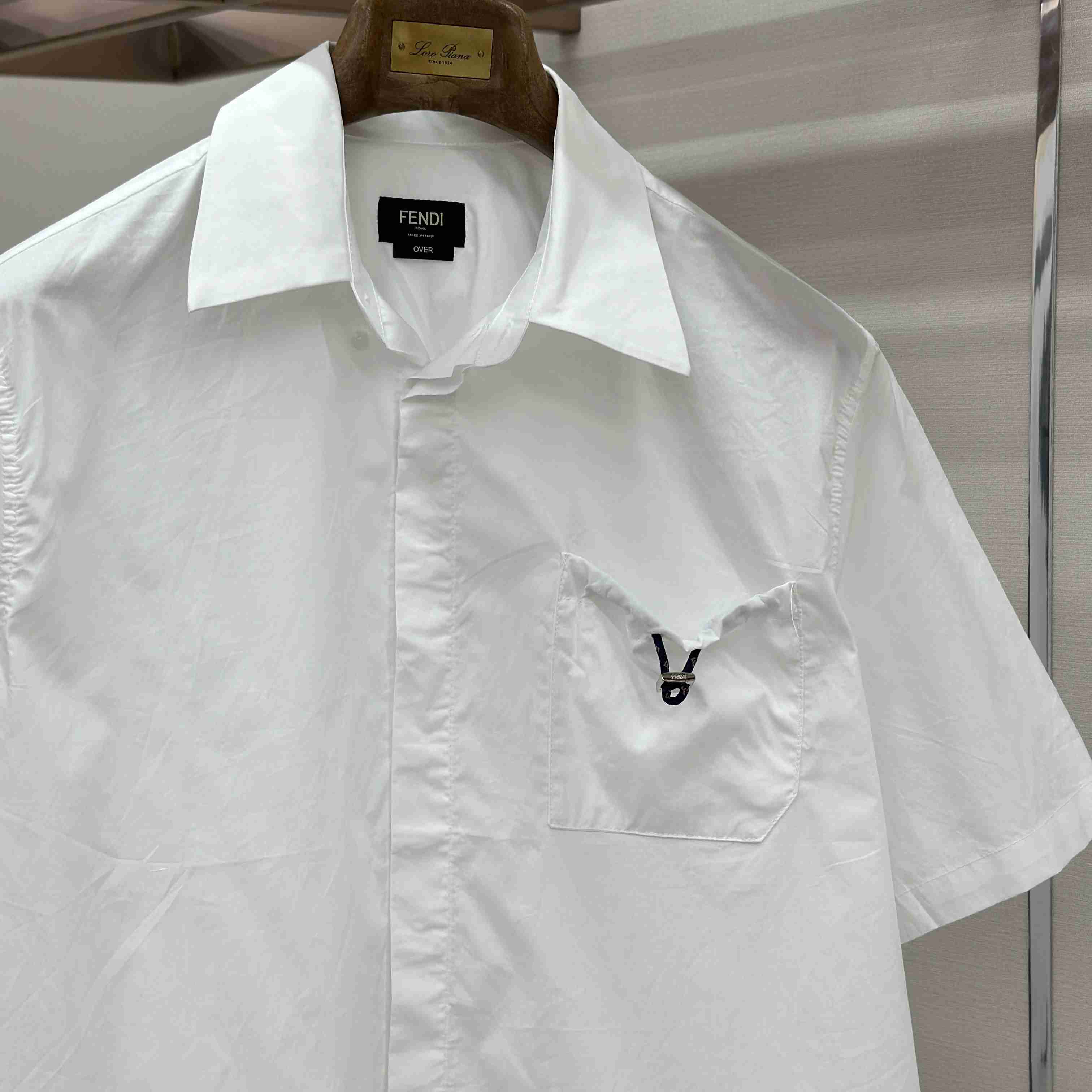 Fendi White Poplin Shirt - FashionPlug