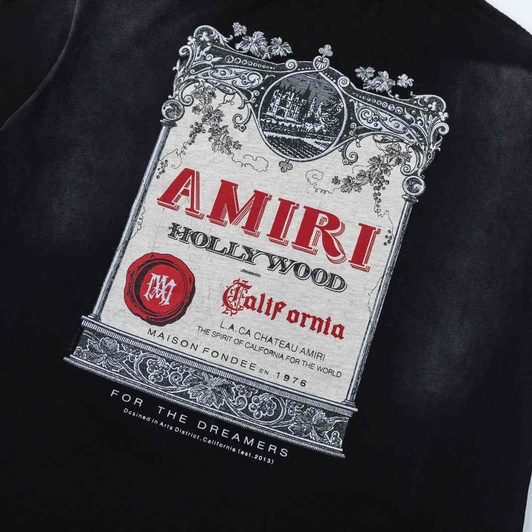 Amiri  Chateau Stamp Oversized Tee - FashionPlug