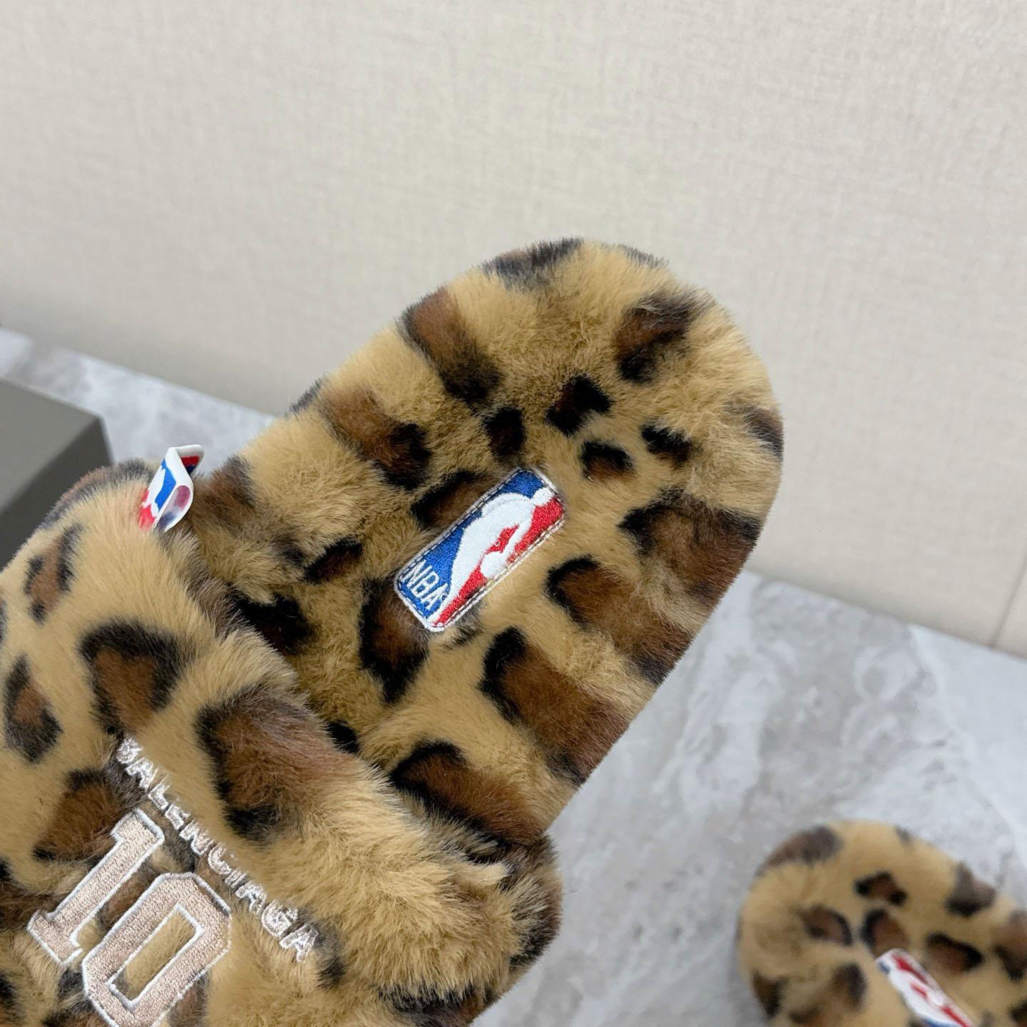 Balenciaga | Nba Collaboration Furry Open Mule - FashionPlug