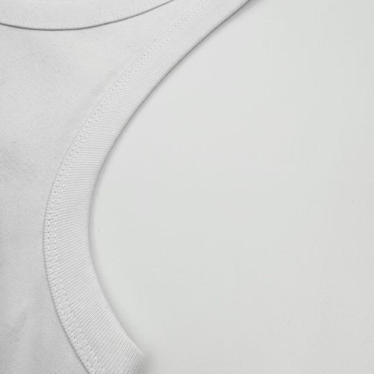 Prada Men's Black Logo Plaque Tank Top - FashionPlug