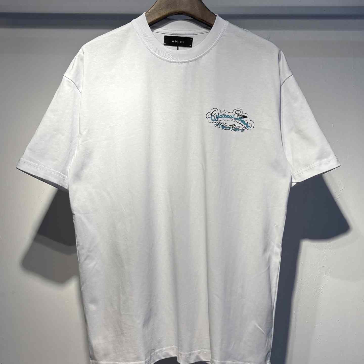 Amiri  Crystal-Print Chateau Amiri Cotton T-Shirt - FashionPlug