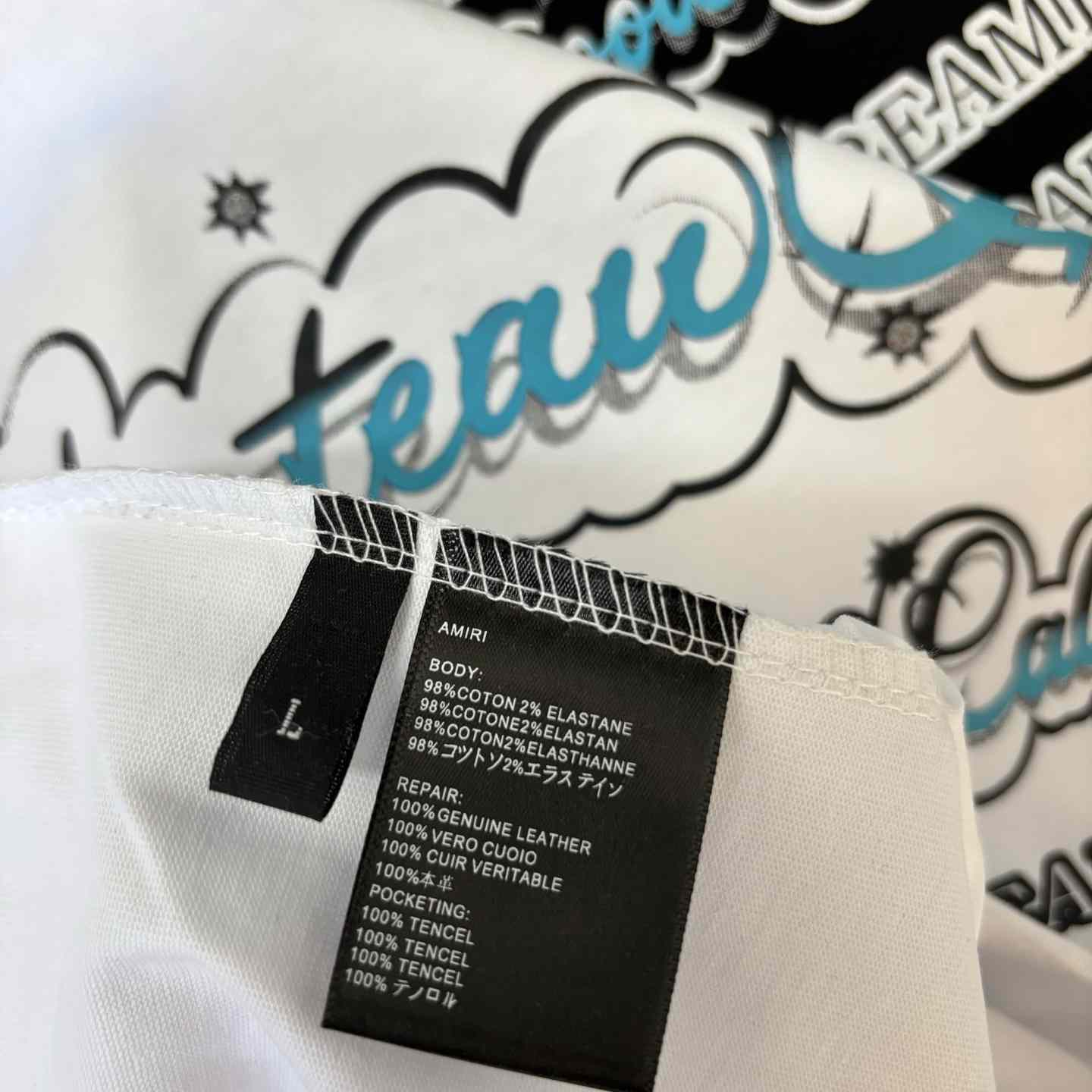 Amiri  Crystal-Print Chateau Amiri Cotton T-Shirt - FashionPlug