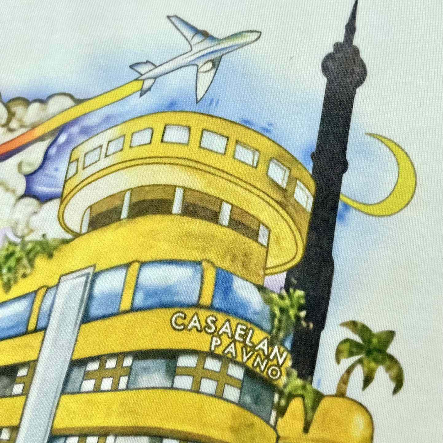 Casablanca  White Palace T-Shirt CA5029 - FashionPlug