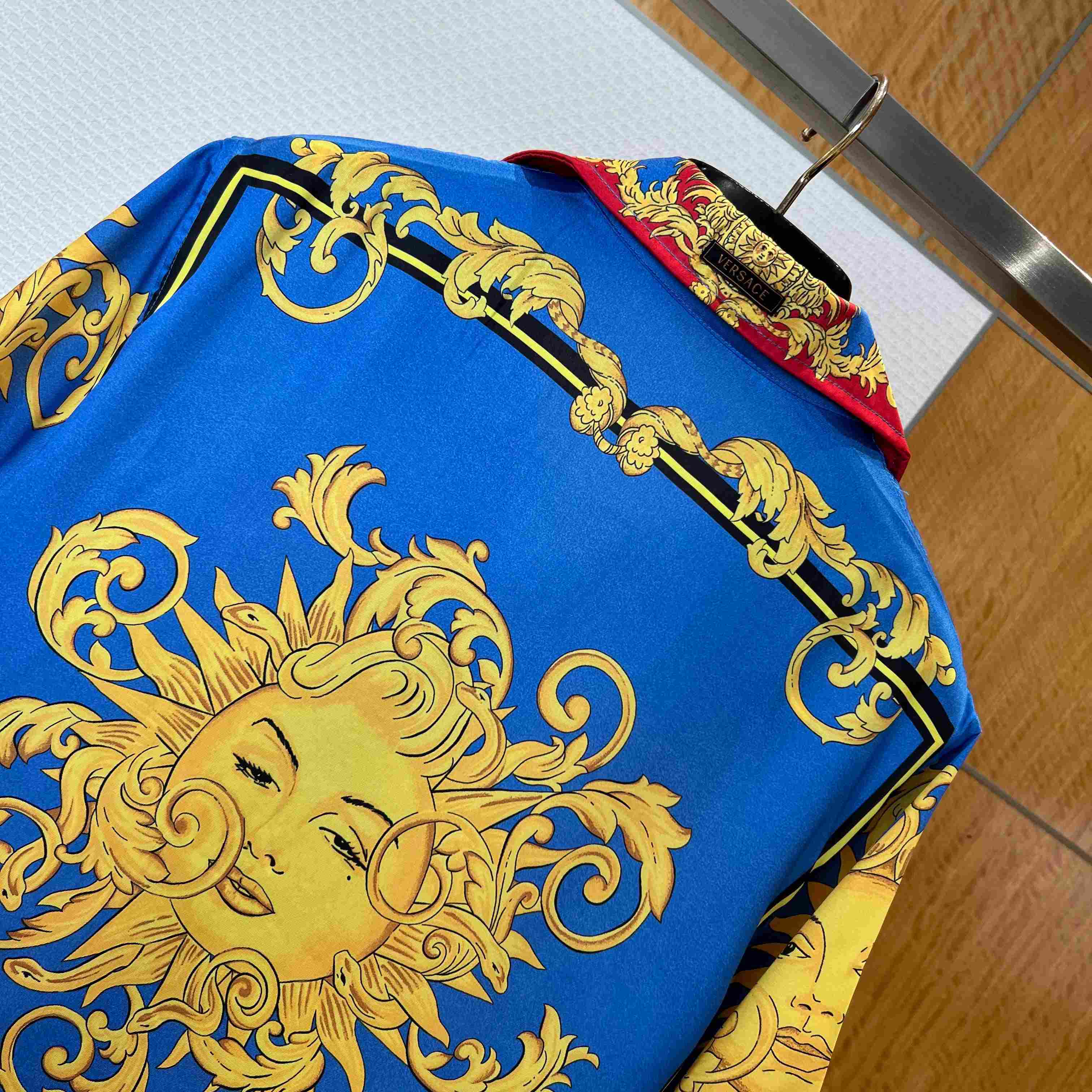 Versace Printed Silk Twill Shirt - FashionPlug