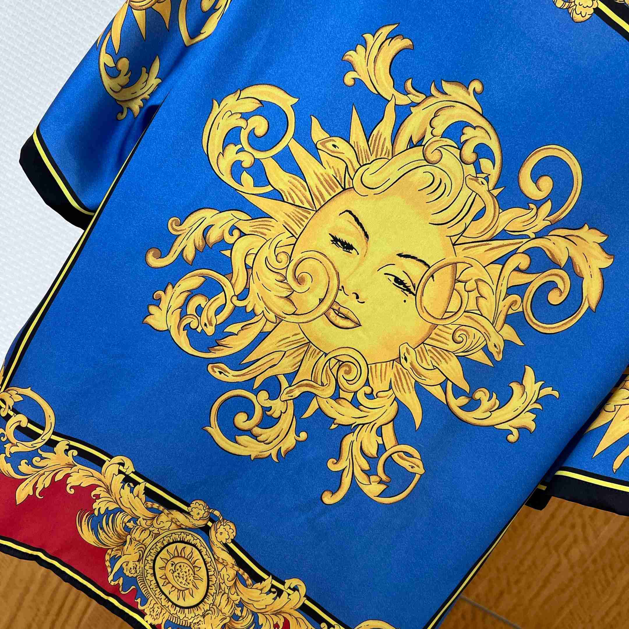 Versace Printed Silk Twill Shirt - FashionPlug