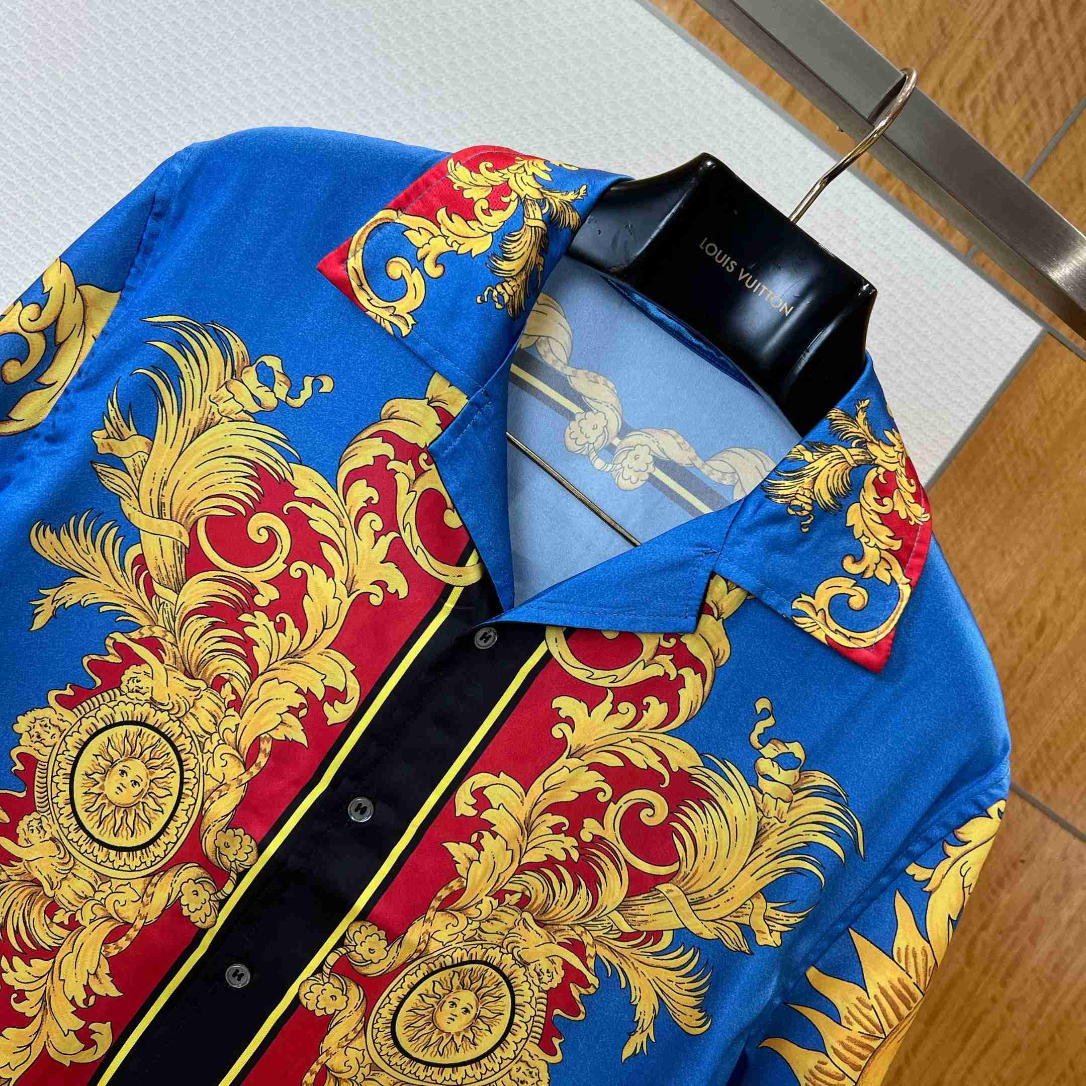 Versace Printed Silk Twill Shirt - FashionPlug