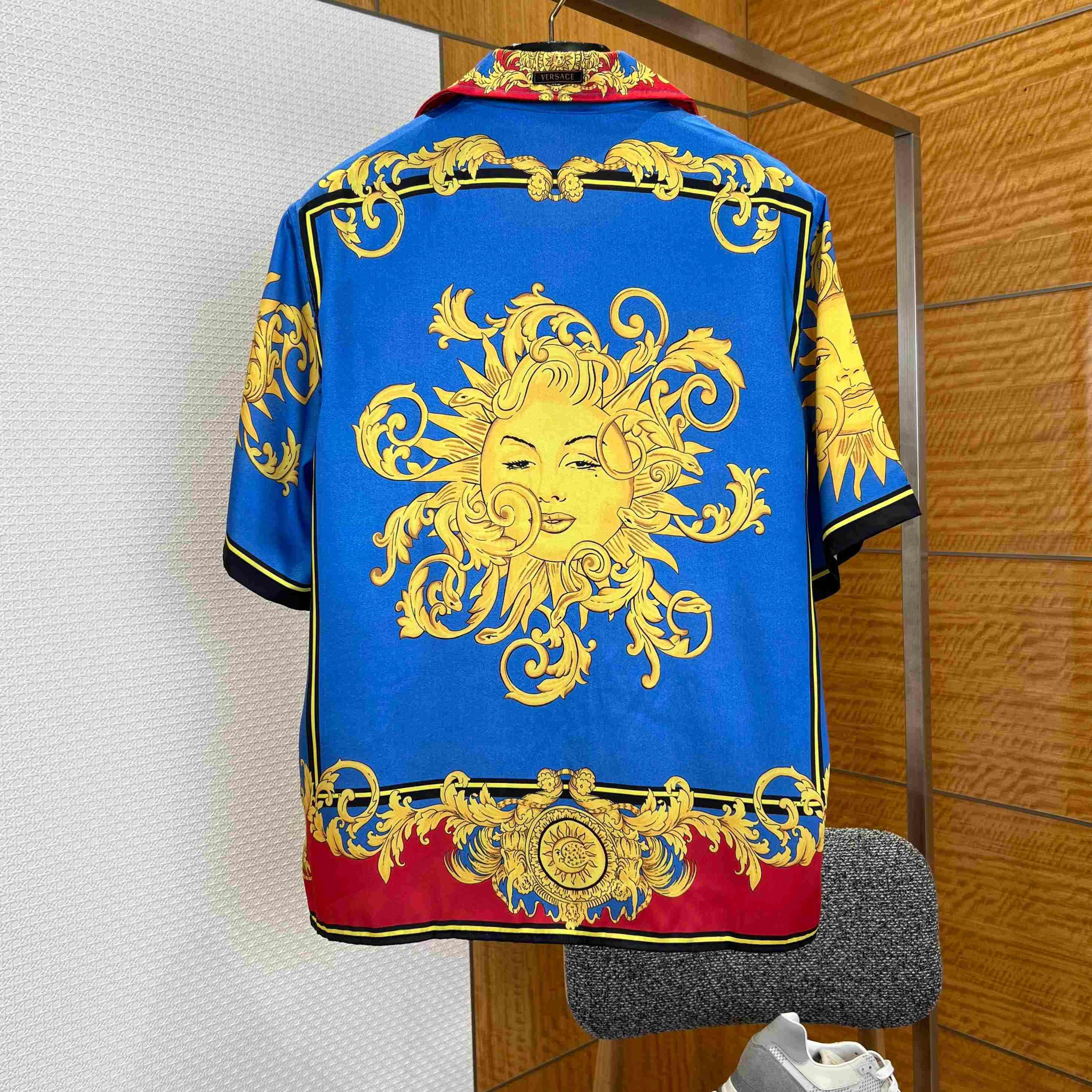 Versace Printed Silk Twill Shirt - FashionPlug