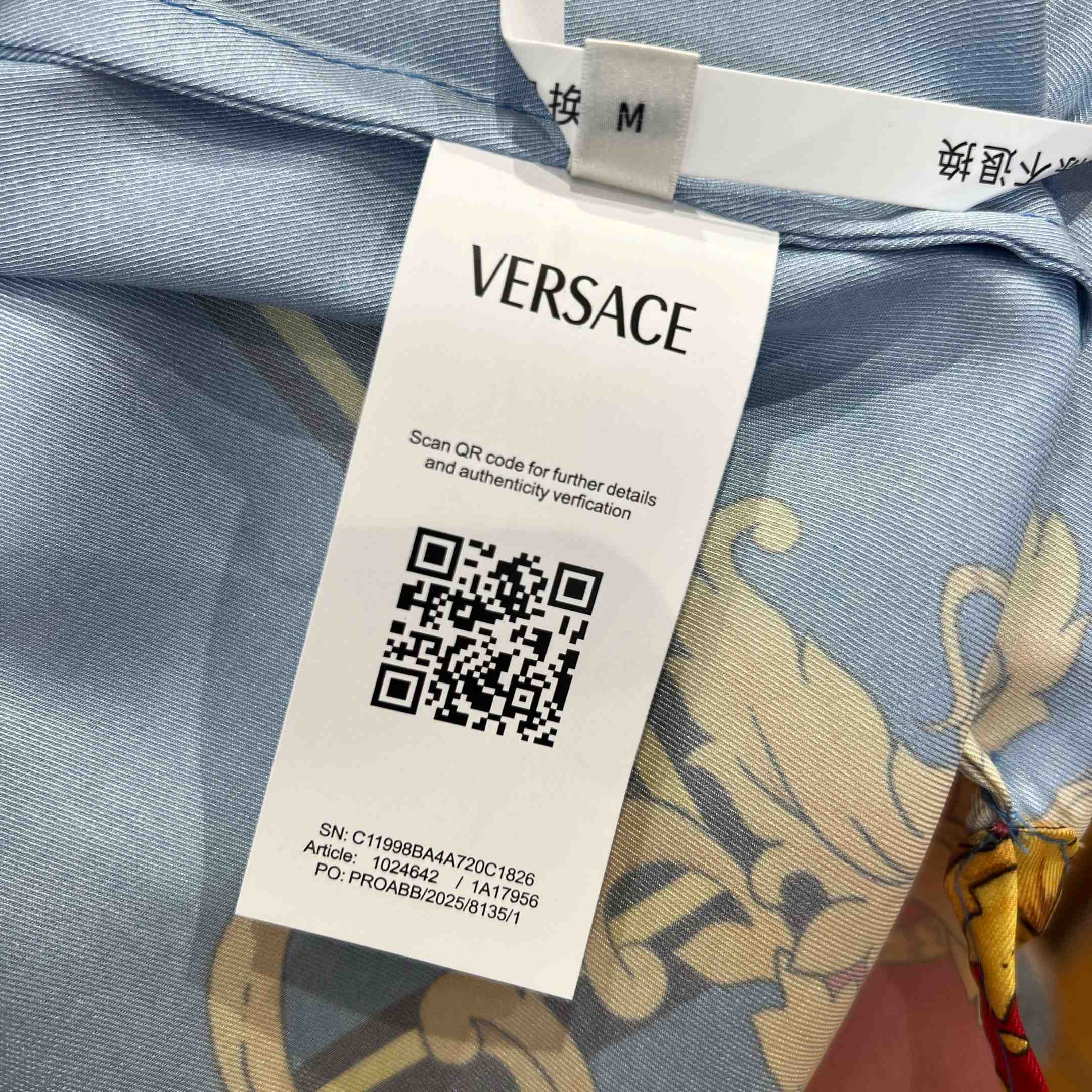 Versace Printed Silk Twill Shirt - FashionPlug