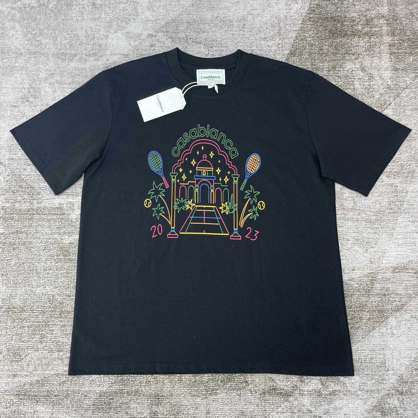 Casablanca Rainbow Crayon Temple T-Shirt CA5049 - FashionPlug