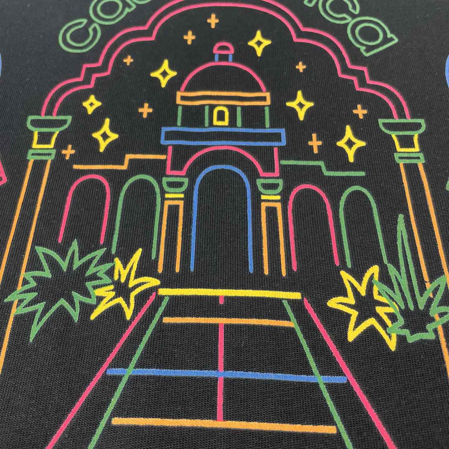 Casablanca Rainbow Crayon Temple T-Shirt CA5049 - FashionPlug