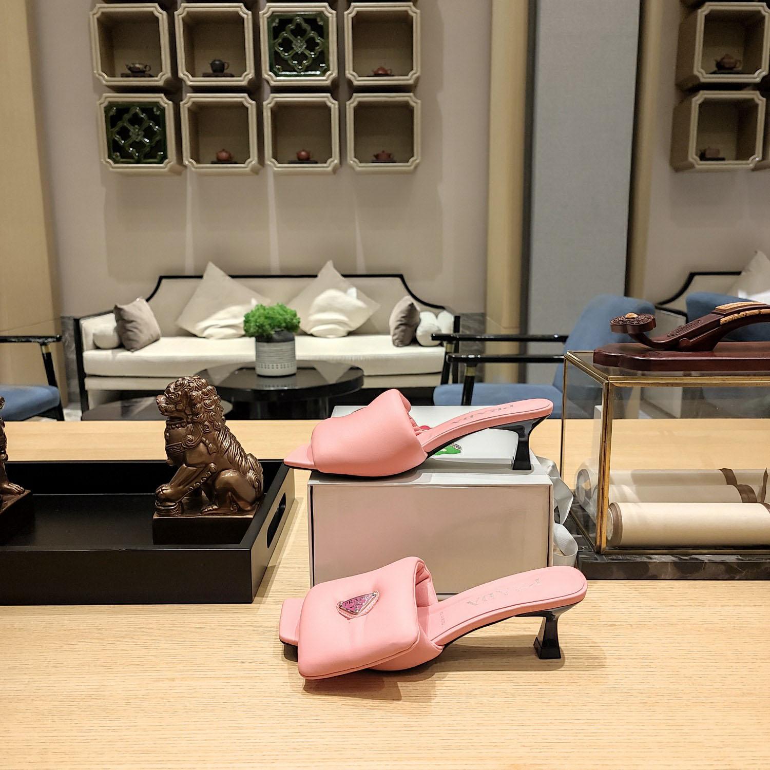 Prada Soft Padded Nappa Sandals - FashionPlug