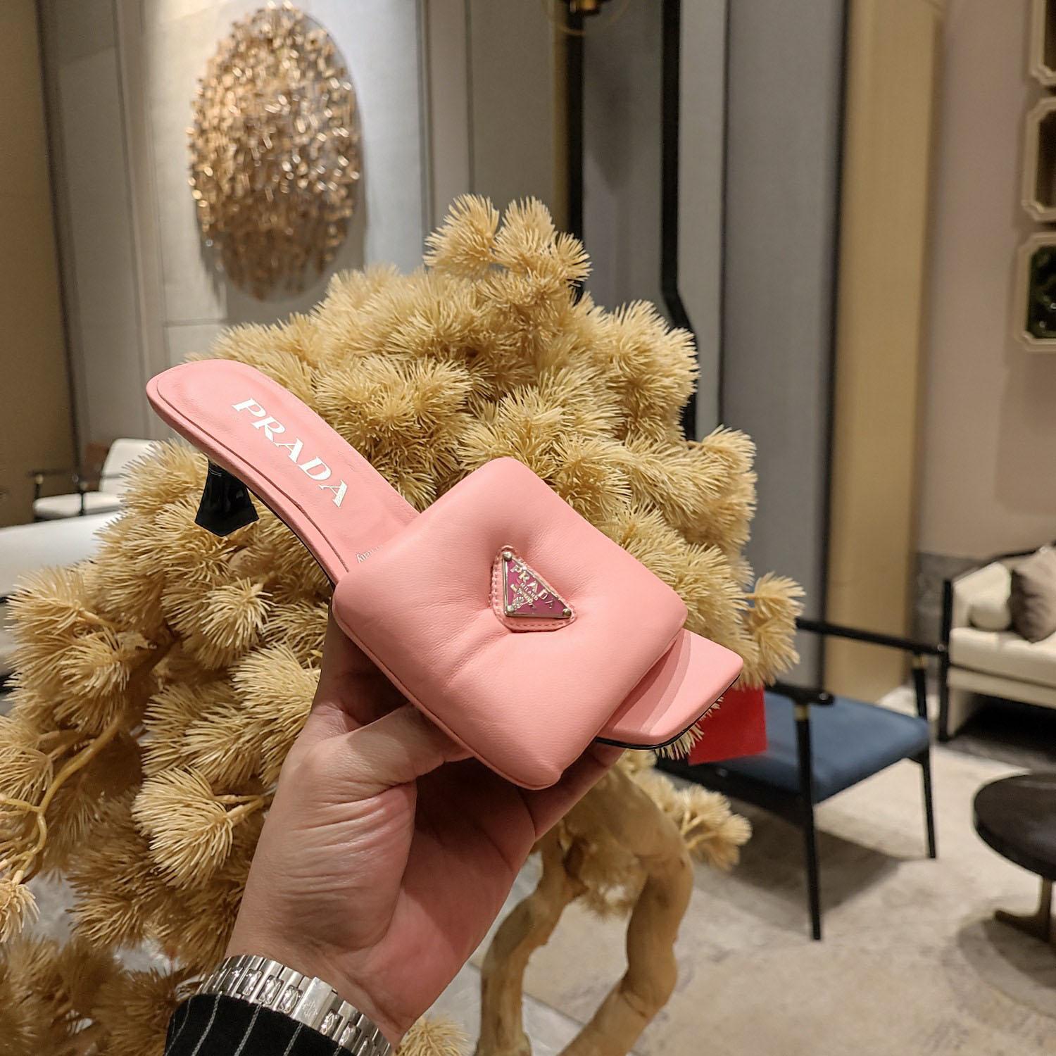 Prada Soft Padded Nappa Sandals - FashionPlug