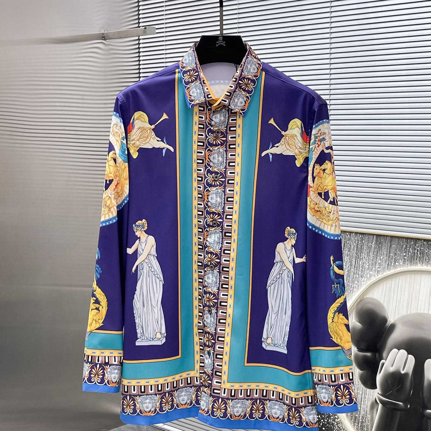 Versace Hall Of Statues Silk Cardigan - FashionPlug