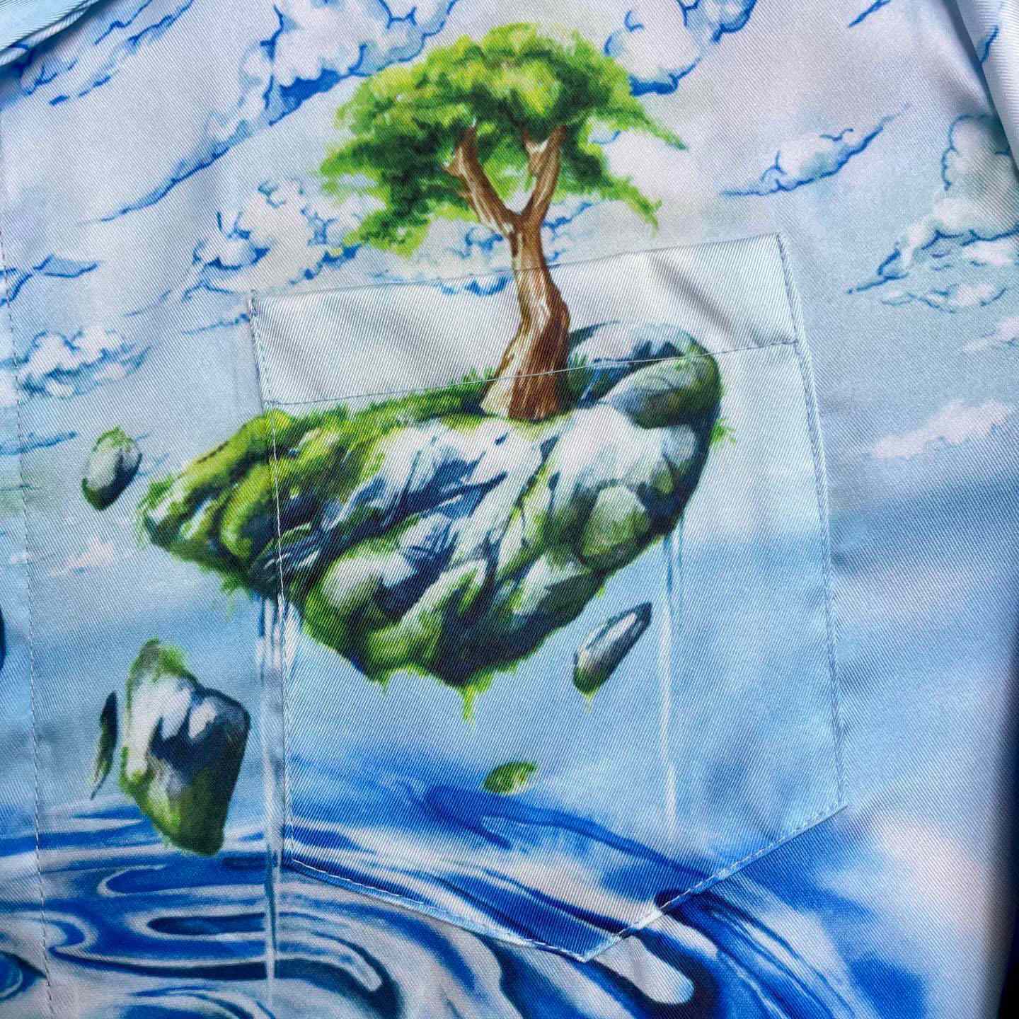Casablanca Lost Atlantis Long Sleeve Silk Shirt CA3573 - FashionPlug