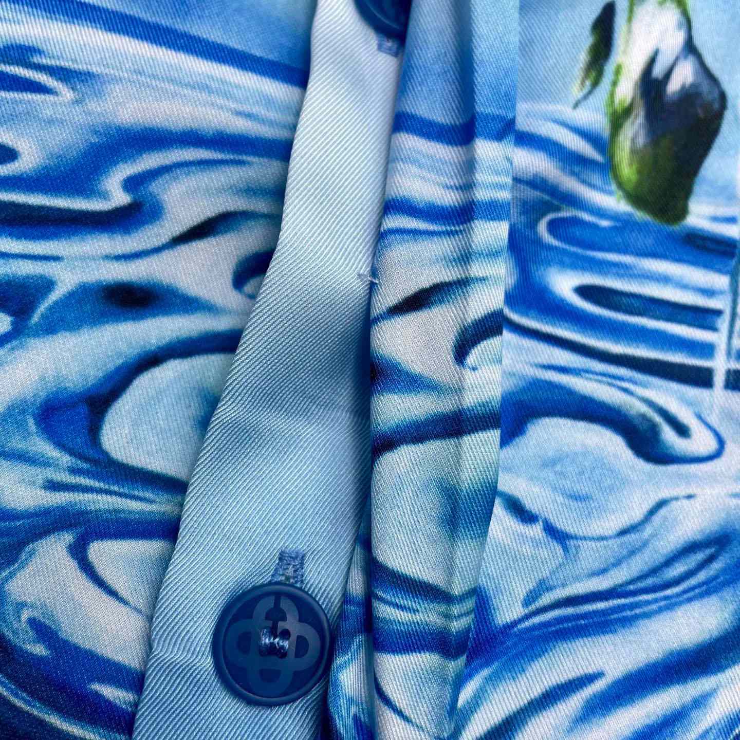 Casablanca Lost Atlantis Long Sleeve Silk Shirt CA3573 - FashionPlug