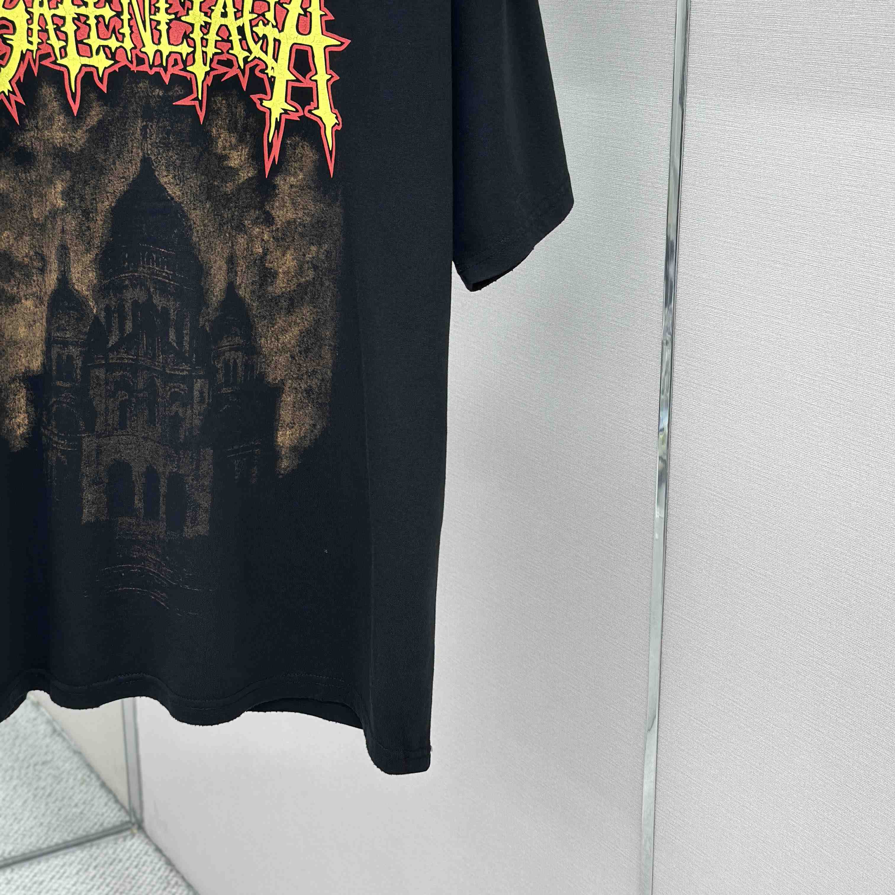 Balenciaga Paris Thunderstorm Oversized T-Shirt  - FashionPlug