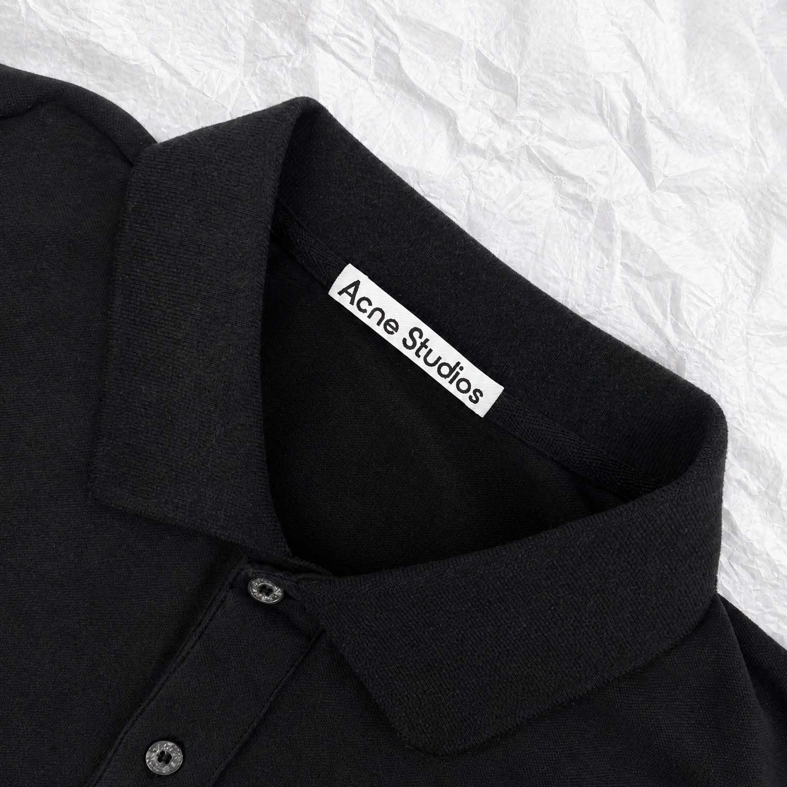 Acne Studios Washed Logo Polo - FashionPlug