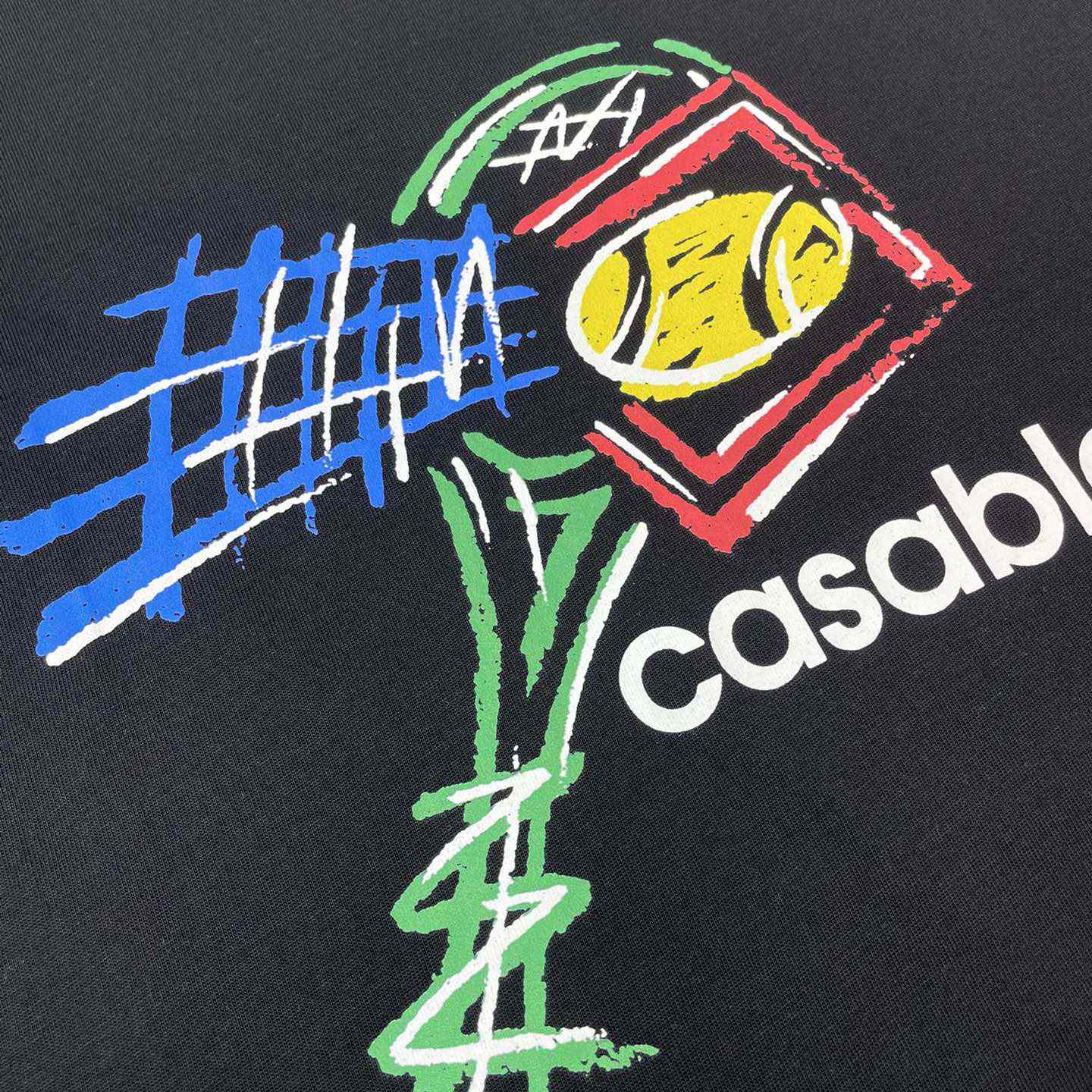 Casablanca Screen Printed T-Shirt 'Croquis De Tennis' C899 - FashionPlug