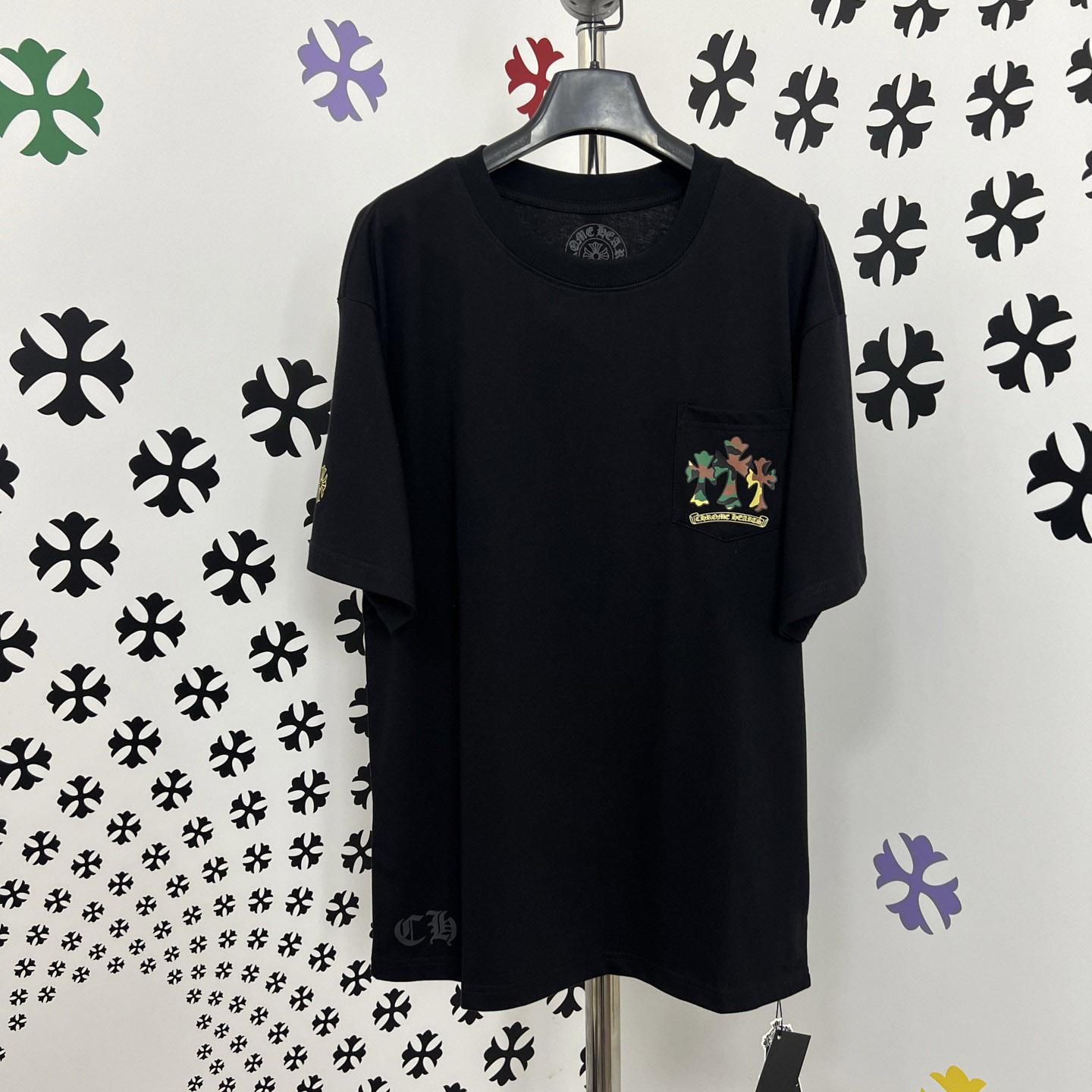 Chrome Hearts Camouflage Cemetery Cross Pocket Tee - FashionPlug
