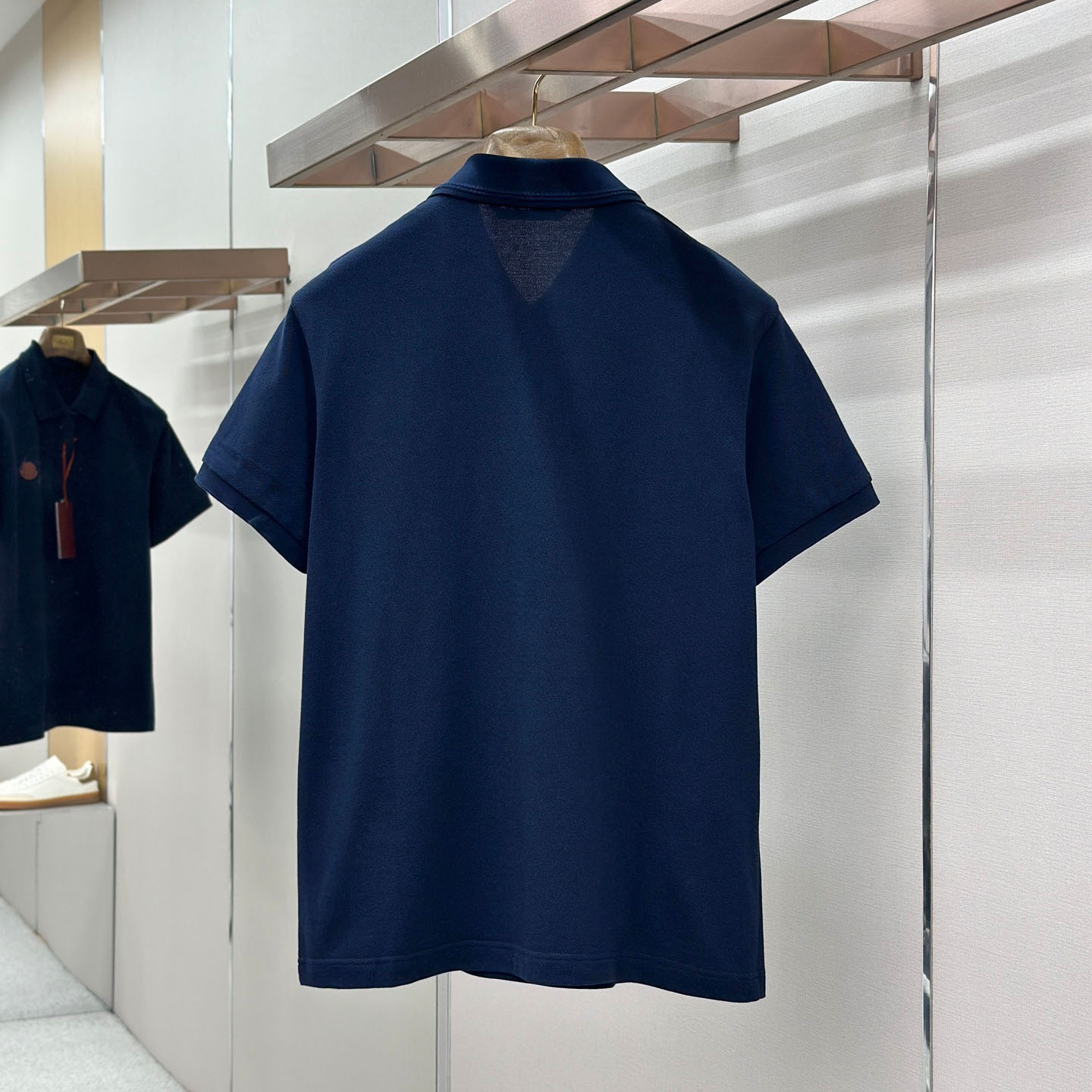 Moncler Logo Cotton Piquet Polo Shirt - FashionPlug