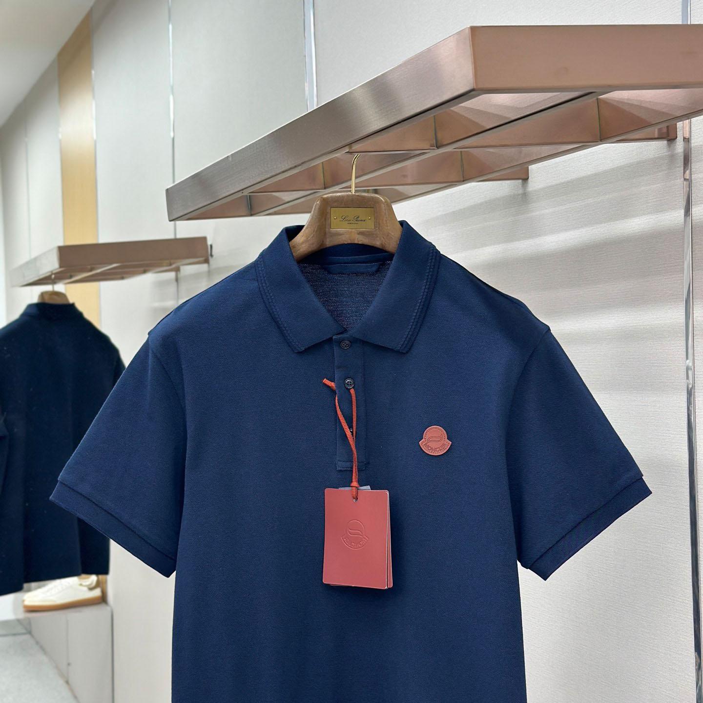 Moncler Logo Cotton Piquet Polo Shirt - FashionPlug