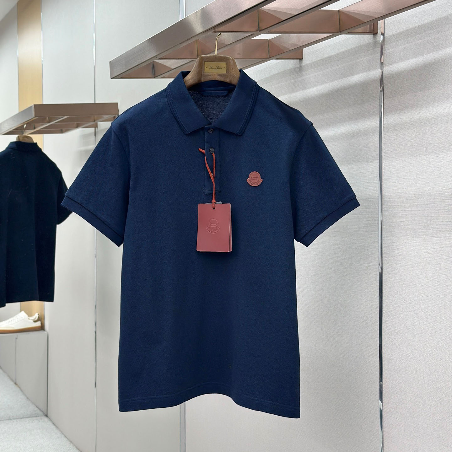 Moncler Logo Cotton Piquet Polo Shirt - FashionPlug