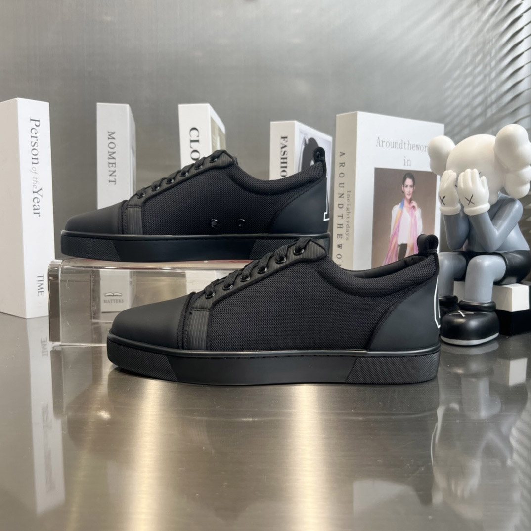 Christian Louboutin Louis Junior Leather Sneakers - FashionPlug