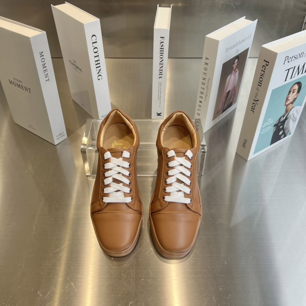 Christian Louboutin Fun Vieira Leather Sneakers - FashionPlug