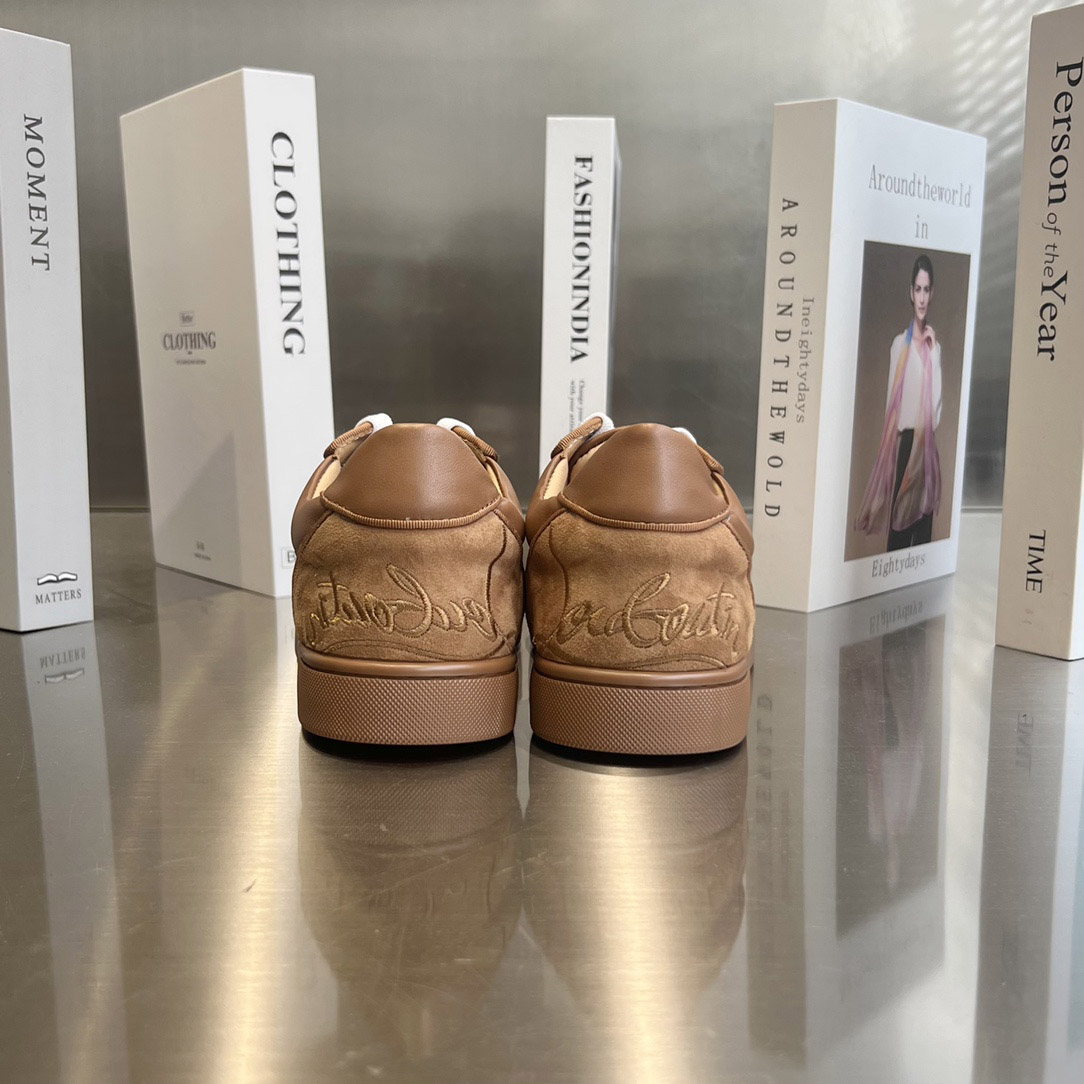Christian Louboutin Fun Vieira Leather Sneakers - FashionPlug