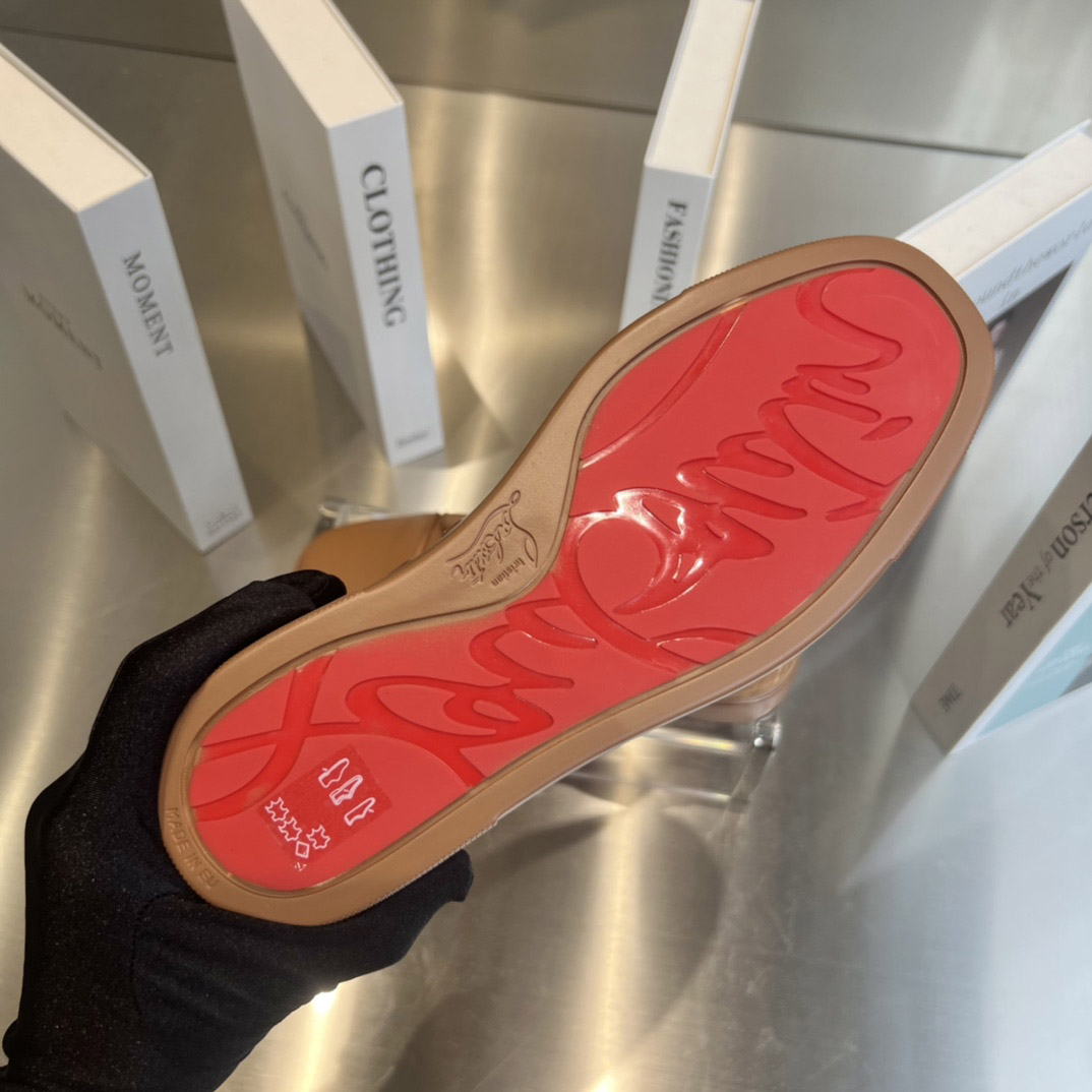 Christian Louboutin Fun Vieira Leather Sneakers - FashionPlug