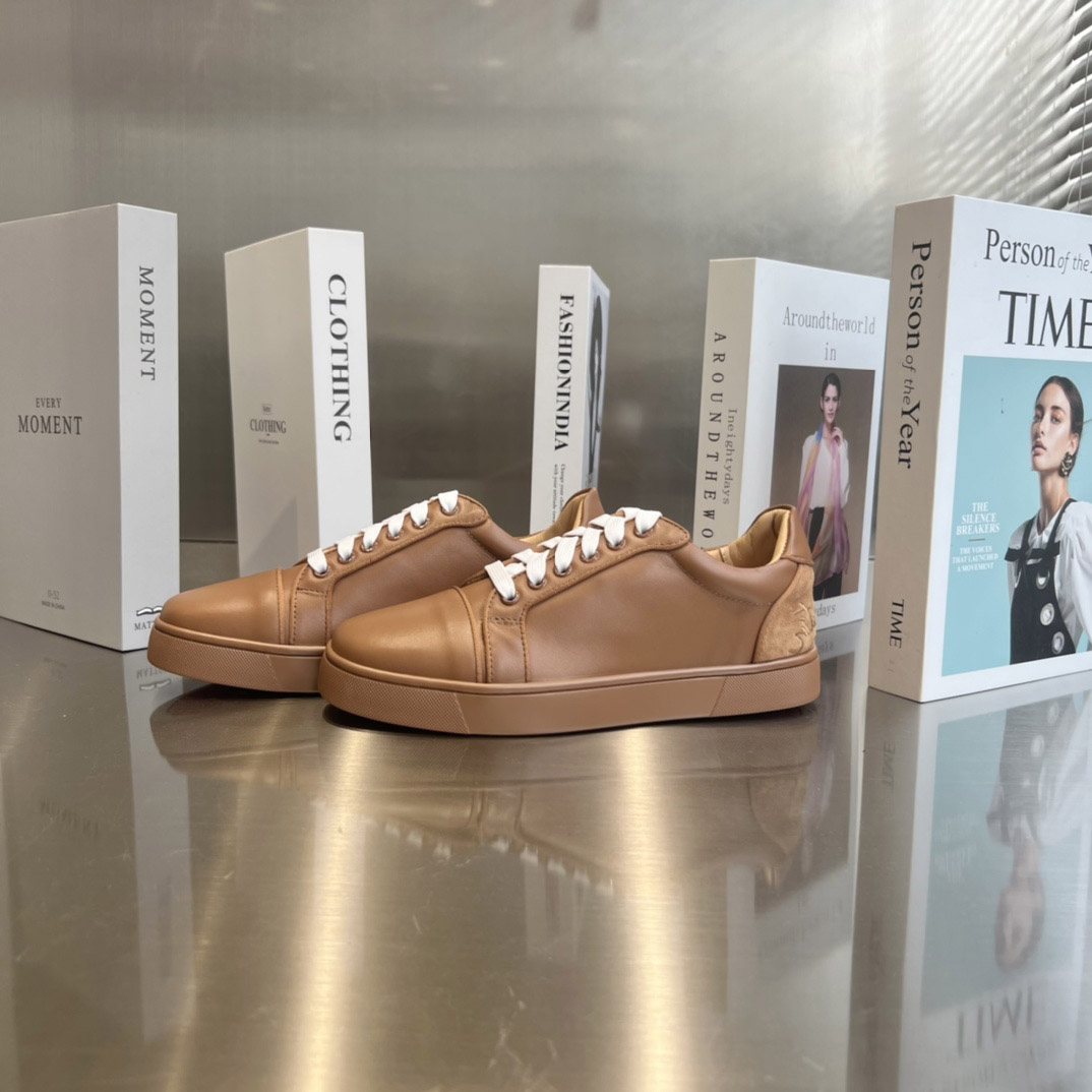 Christian Louboutin Fun Vieira Leather Sneakers - FashionPlug