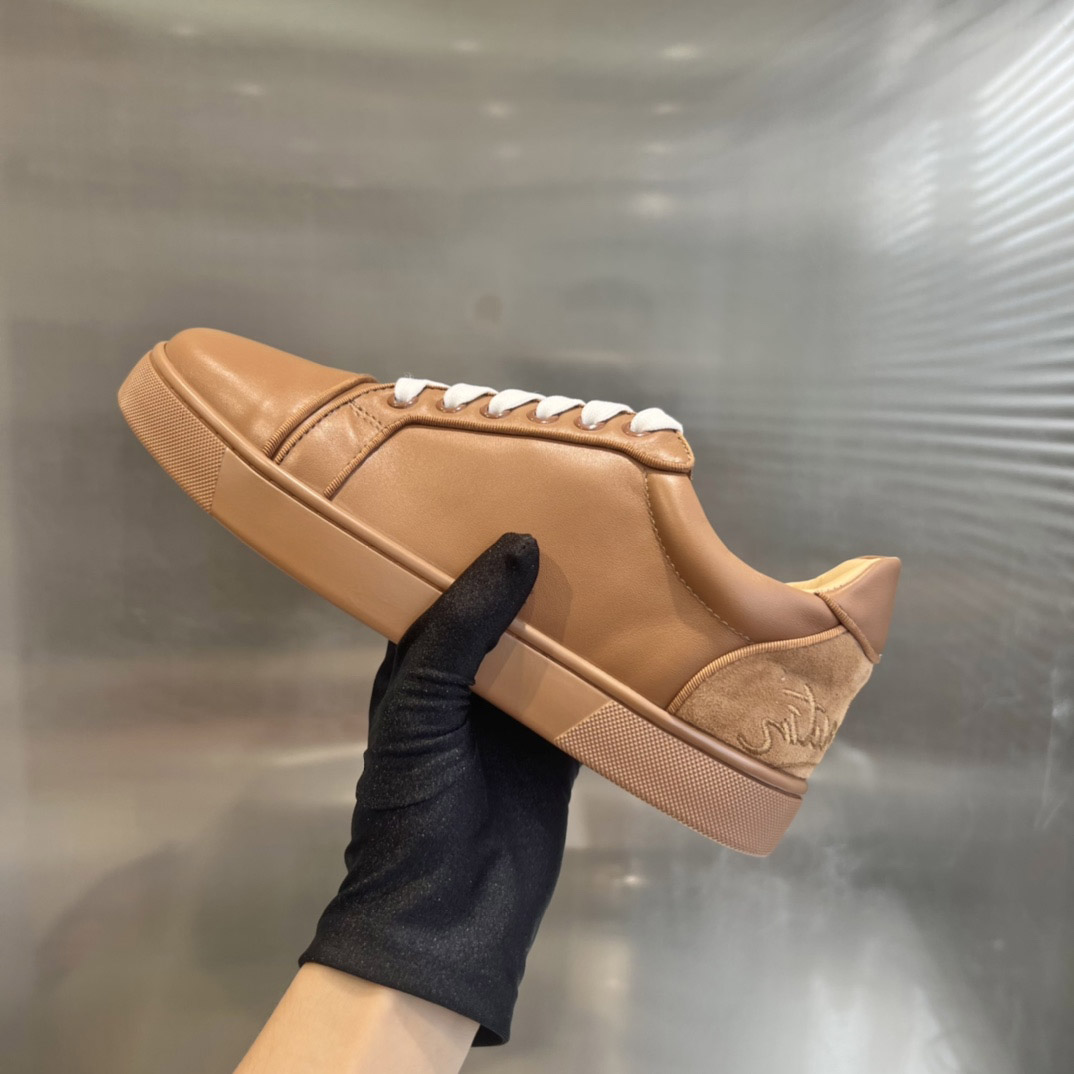 Christian Louboutin Fun Vieira Leather Sneakers - FashionPlug