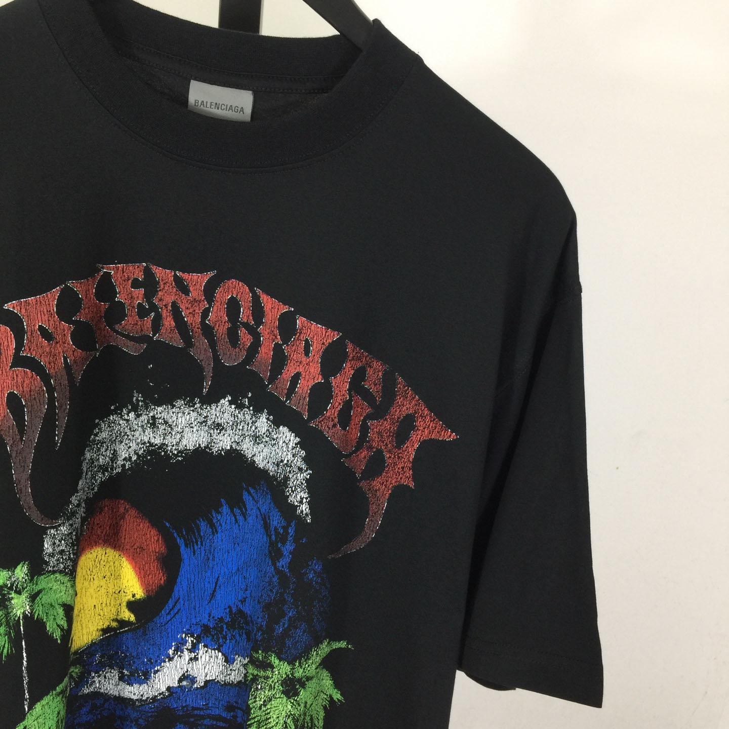 Balenciaga Vintage Surfer Oversized T-shirt  - FashionPlug