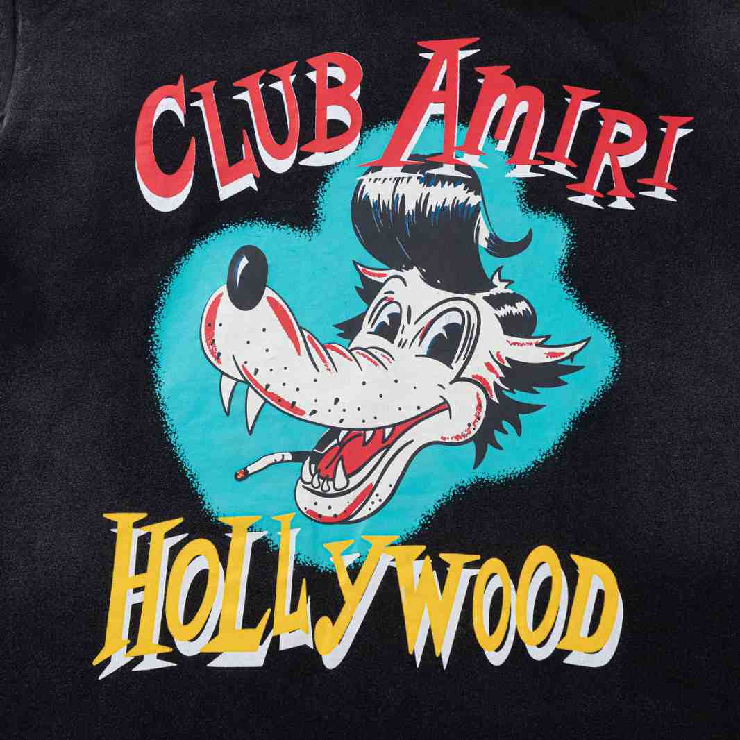 Amiri Club Amiri Wolf Oversized Tee 'Black' - FashionPlug