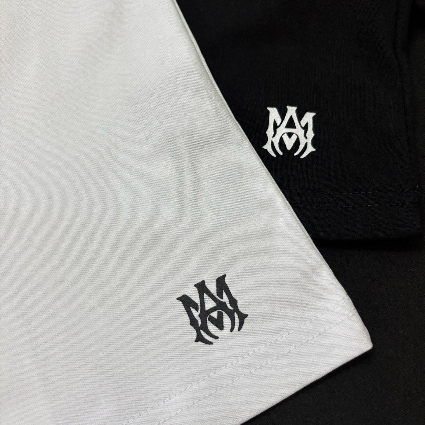 Amiri Staggered Logo Tee - FashionPlug