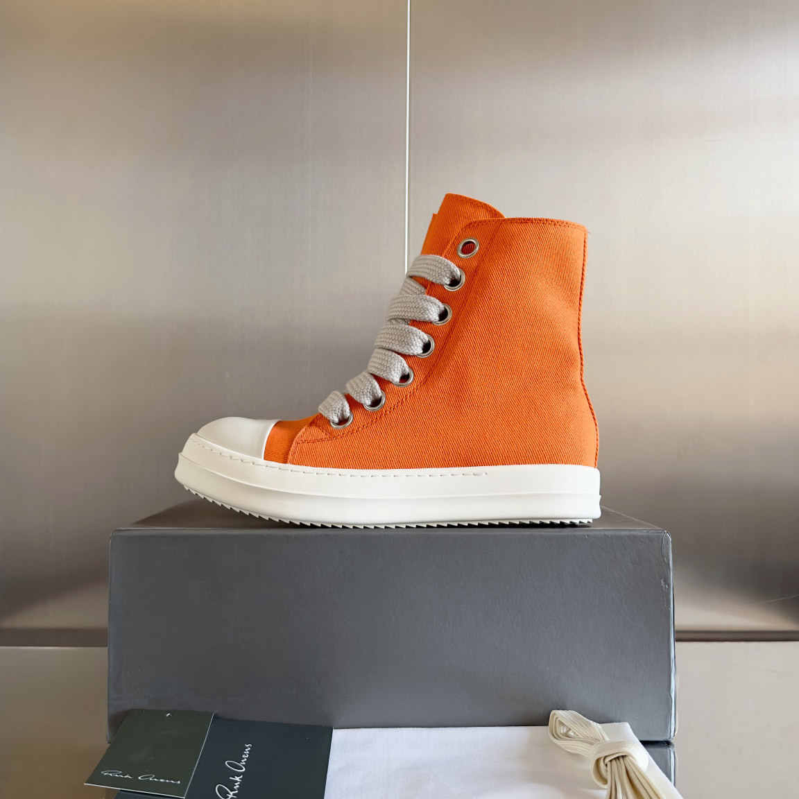 Rick Owens DRKSHDW Ramones High 'Orange Milk' - FashionPlug