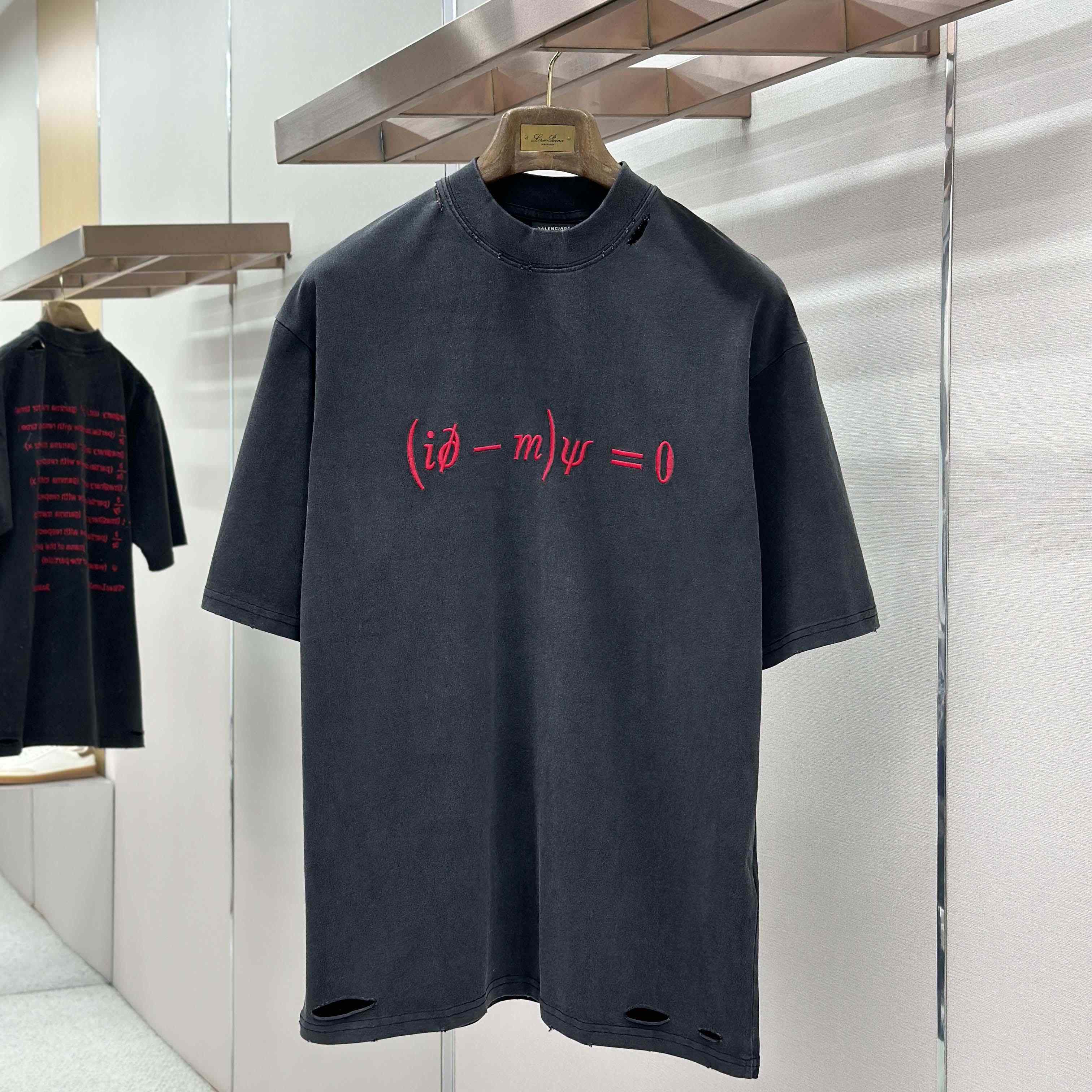 Balenciaga Dirac Equation Fitted T-Shirt  - FashionPlug