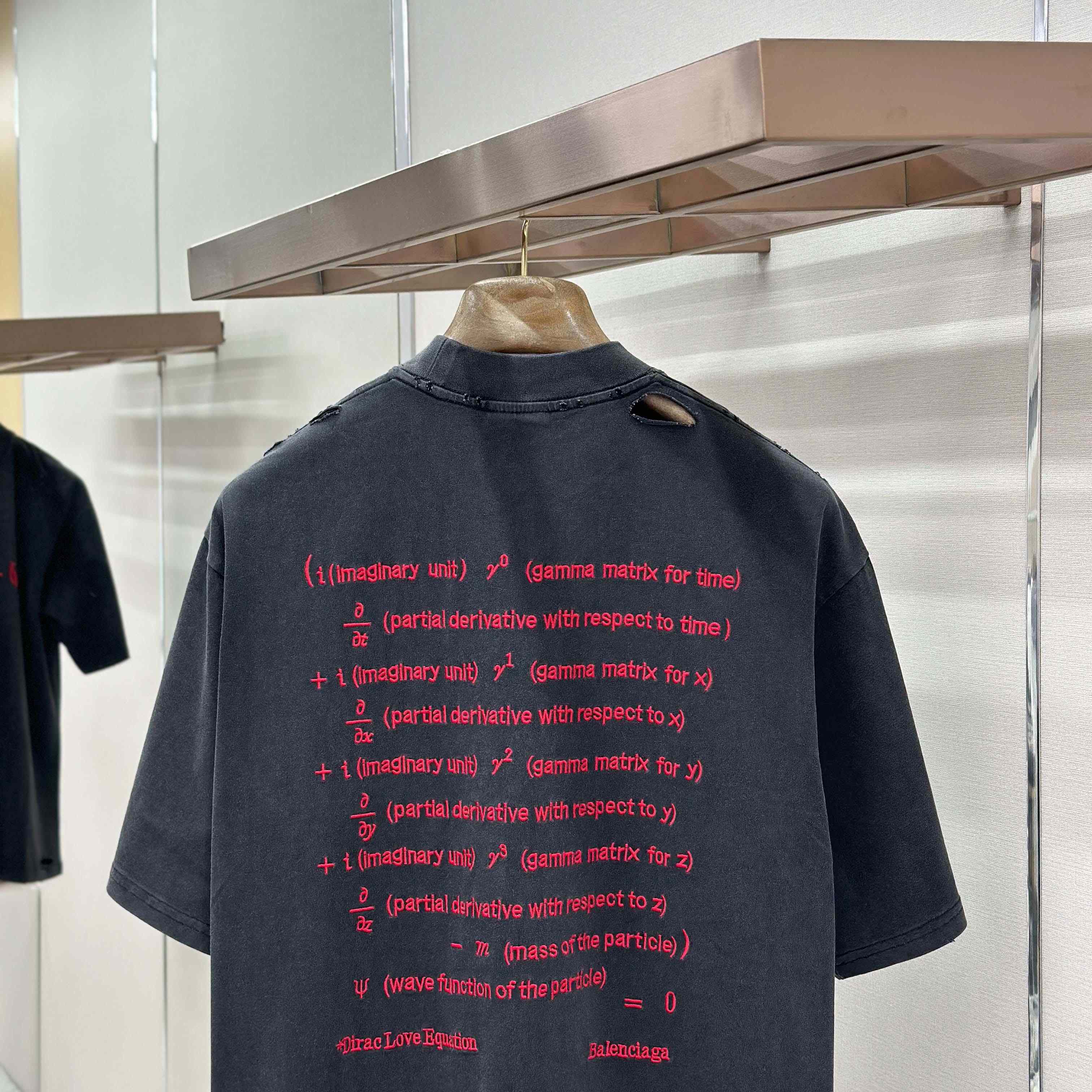 Balenciaga Dirac Equation Fitted T-Shirt  - FashionPlug