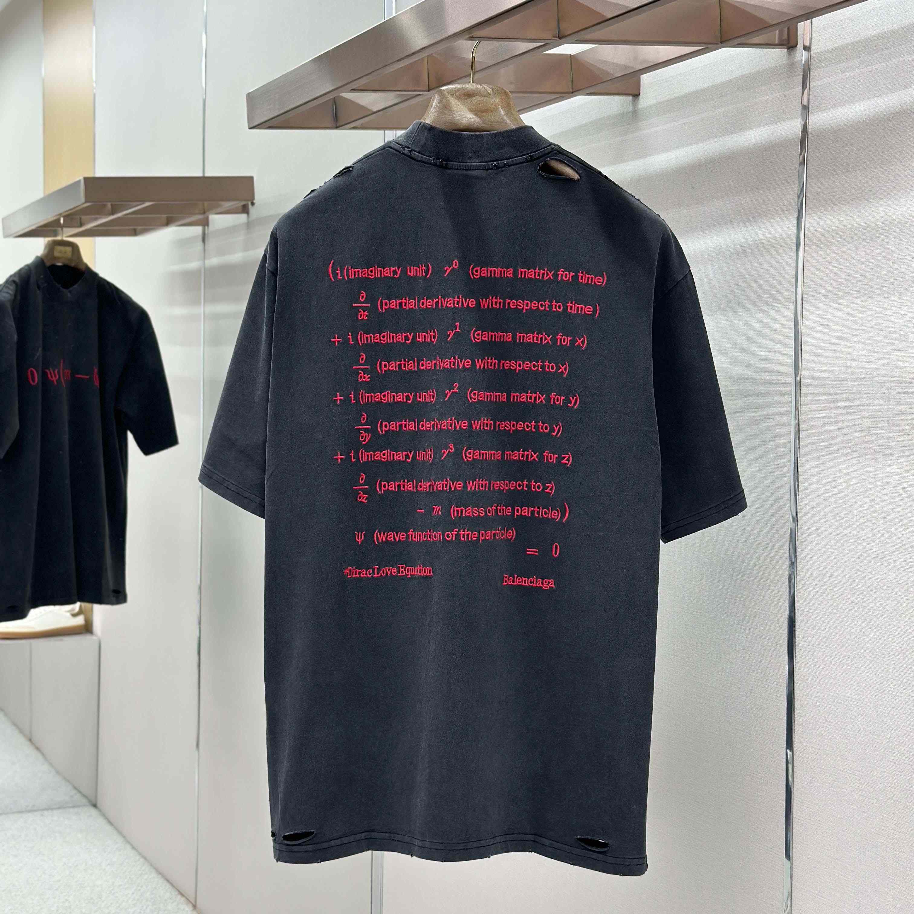 Balenciaga Dirac Equation Fitted T-Shirt  - FashionPlug