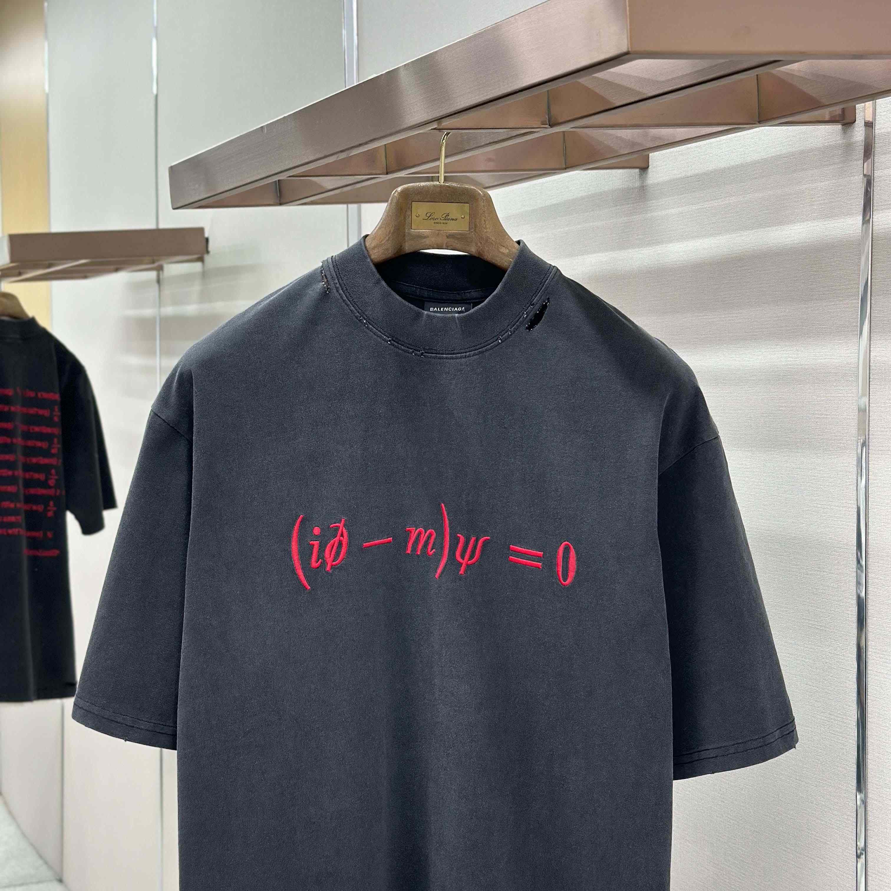 Balenciaga Dirac Equation Fitted T-Shirt  - FashionPlug